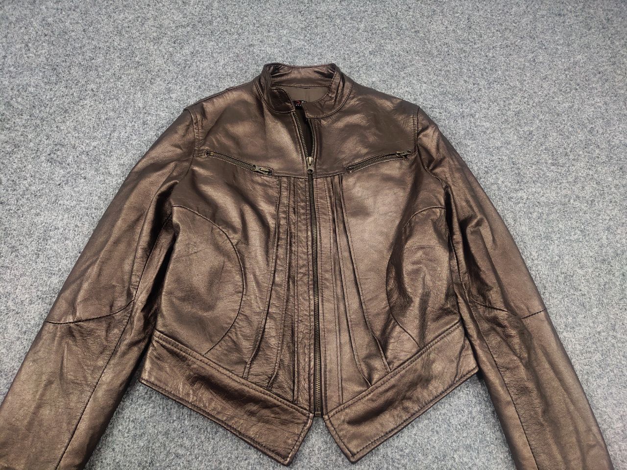Morgan De Toi Vintage Morgan De Toi Y2K Leather Moto Biker Bronze Jacket Size S / US 4 / IT 40 - 3 Thumbnail