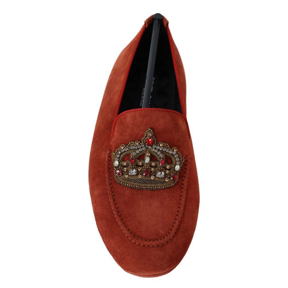 Dolce & Gabbana Dolce & Gabbana Opulent Orange Leather Loafers with Gold Emb Size US 7 / EU 40 - 6 Thumbnail