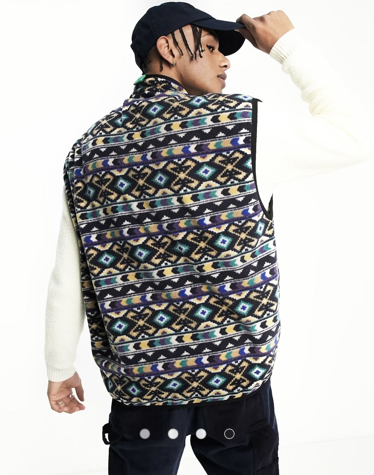 Asos Mens Asos DESIGN oversized fleece Vest Jacket Over Print Size US S / EU 44-46 / 1 - 2 Thumbnail