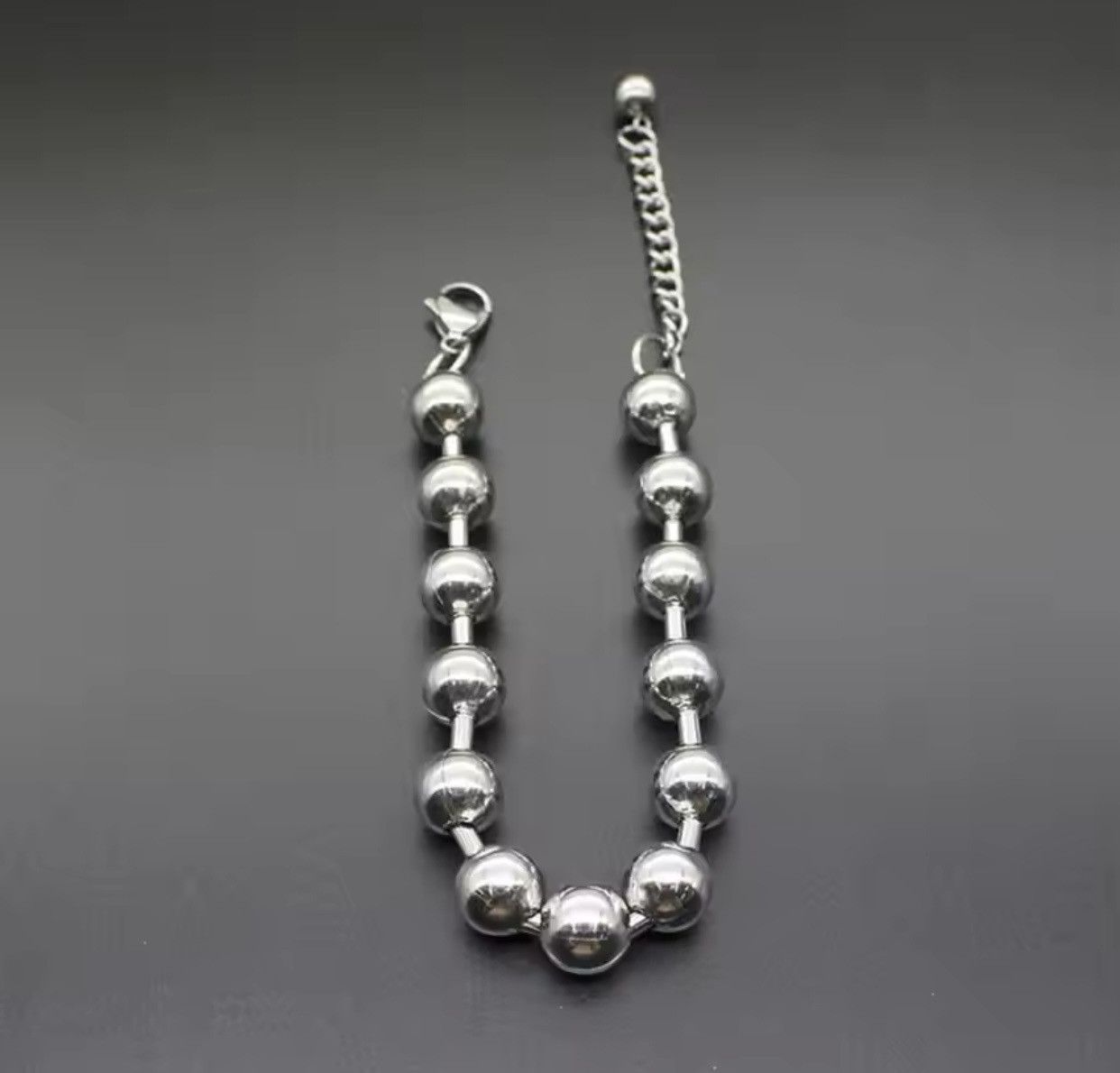Jewelry × Vintage Ball Chain Bracelet 2000s Chrome Y2K Punk Skater Grunge Size ONE SIZE - 2 Thumbnail