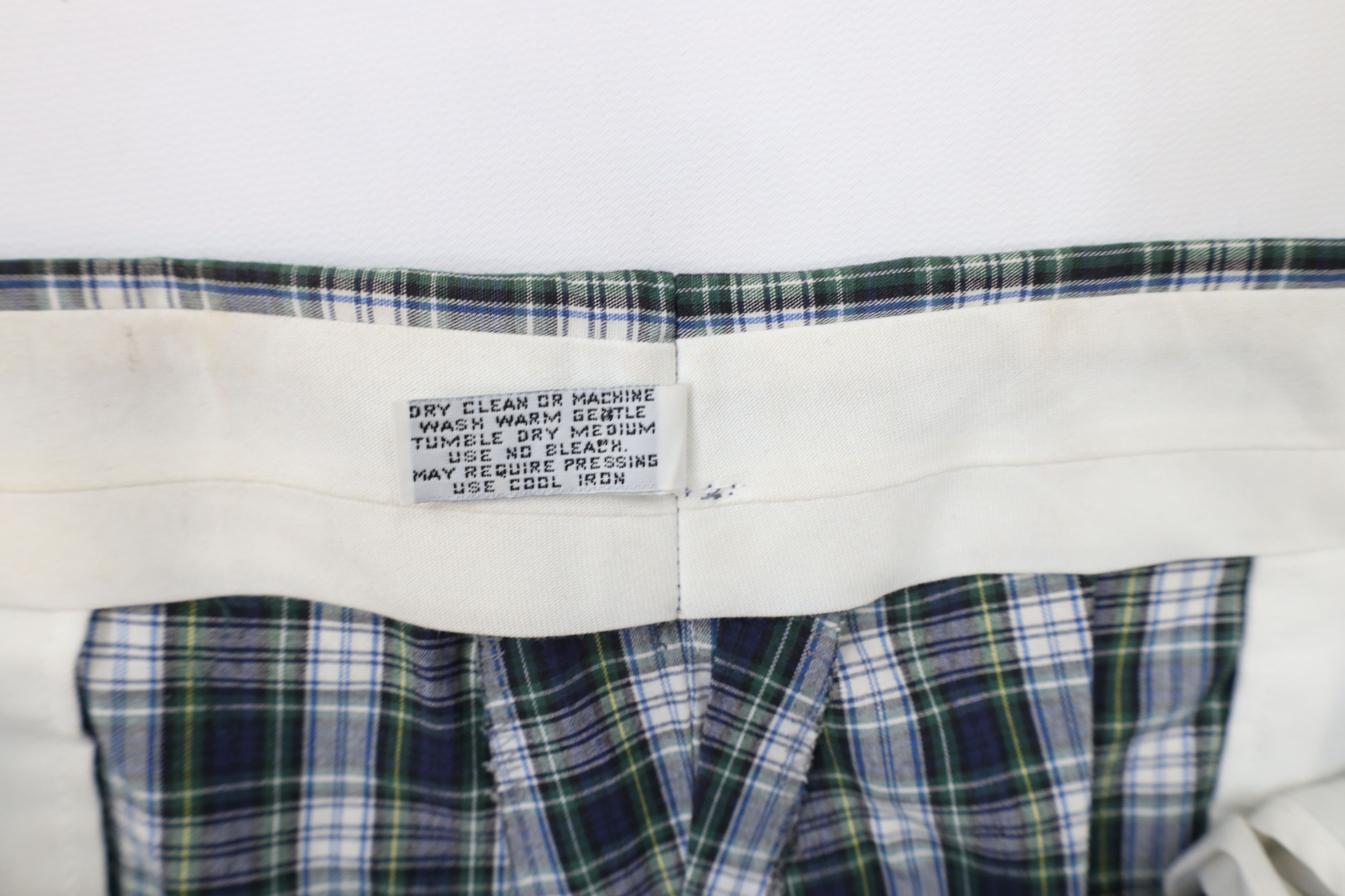 Vintage Vintage 70s Streetwear Adjustable Waist Wide Leg Pants Plaid Size US 38 / EU 54 - 2 Thumbnail