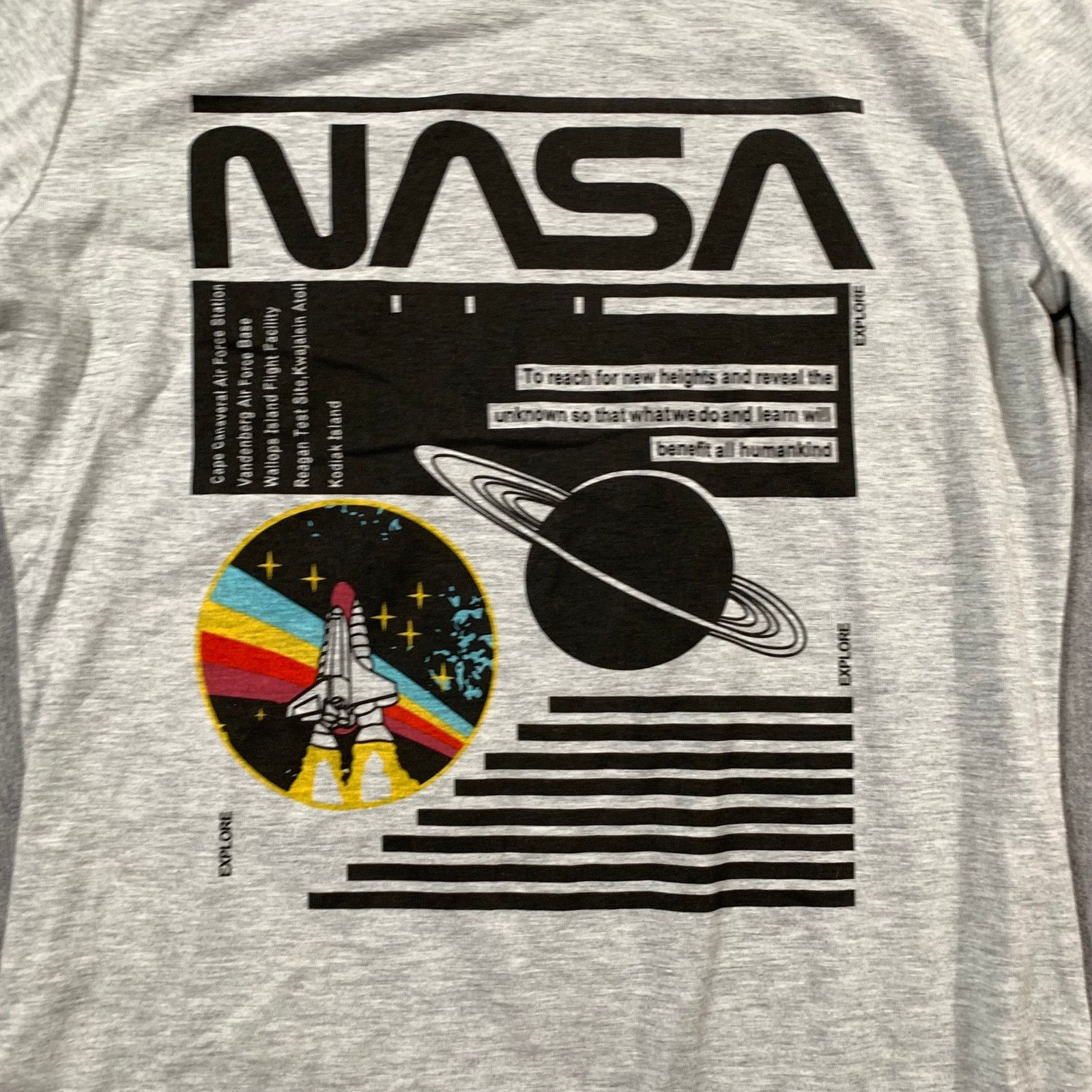 NASA NASA Shirt Women Small Gray Casual Long Sleeve T Shirt Size S / US 4 / IT 40 - 4 Thumbnail