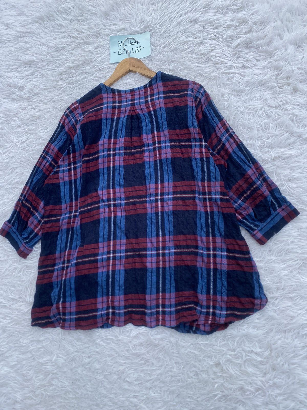Issey Miyake Rare Tsumori Chisato x Issey Miyake Checkered Blouse Shirt Size M / US 6-8 / IT 42-44 - 14 Thumbnail