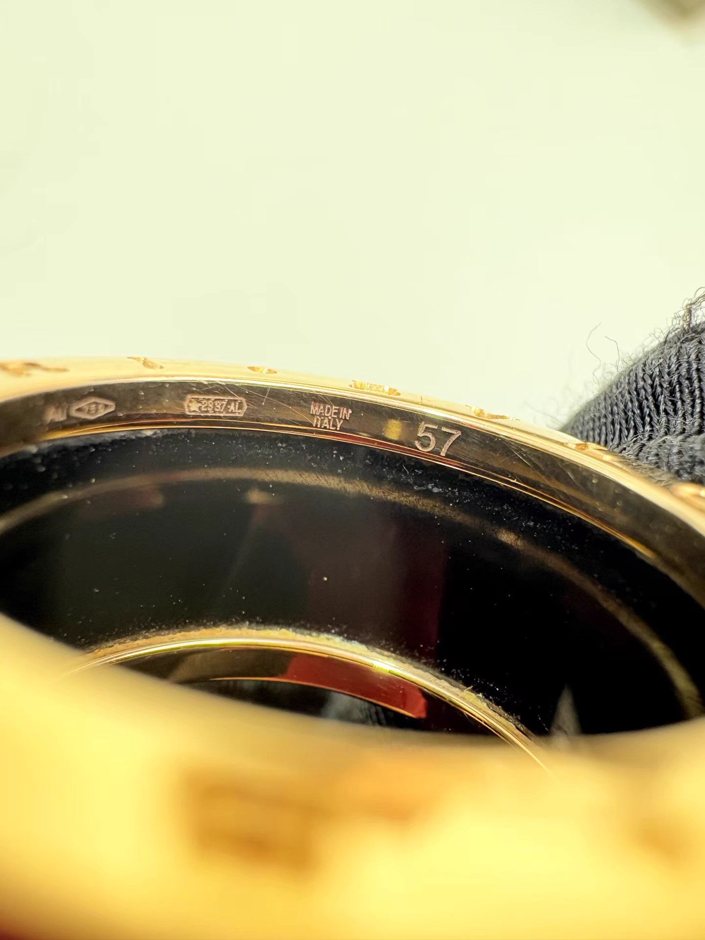 Bvlgari BVLGARI Black Ceramic Four-Band Rose Gold Ring Size ONE SIZE - 6 Thumbnail