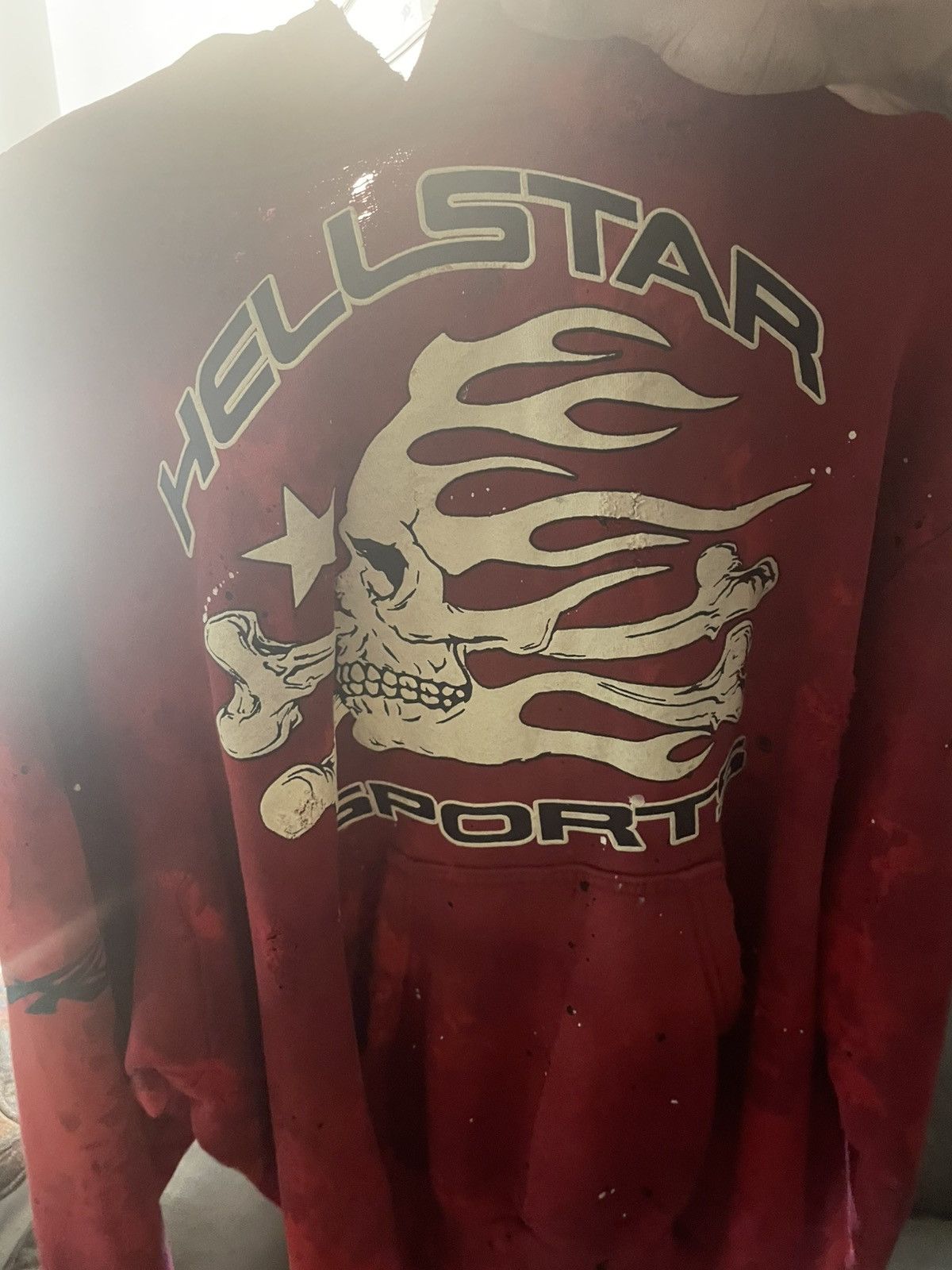 HELLSTAR Hellstar Sports Tie-Dye Skull Hoodie 'Red' ~ Size US M / EU 48-50 / 2 - 1 Thumbnail