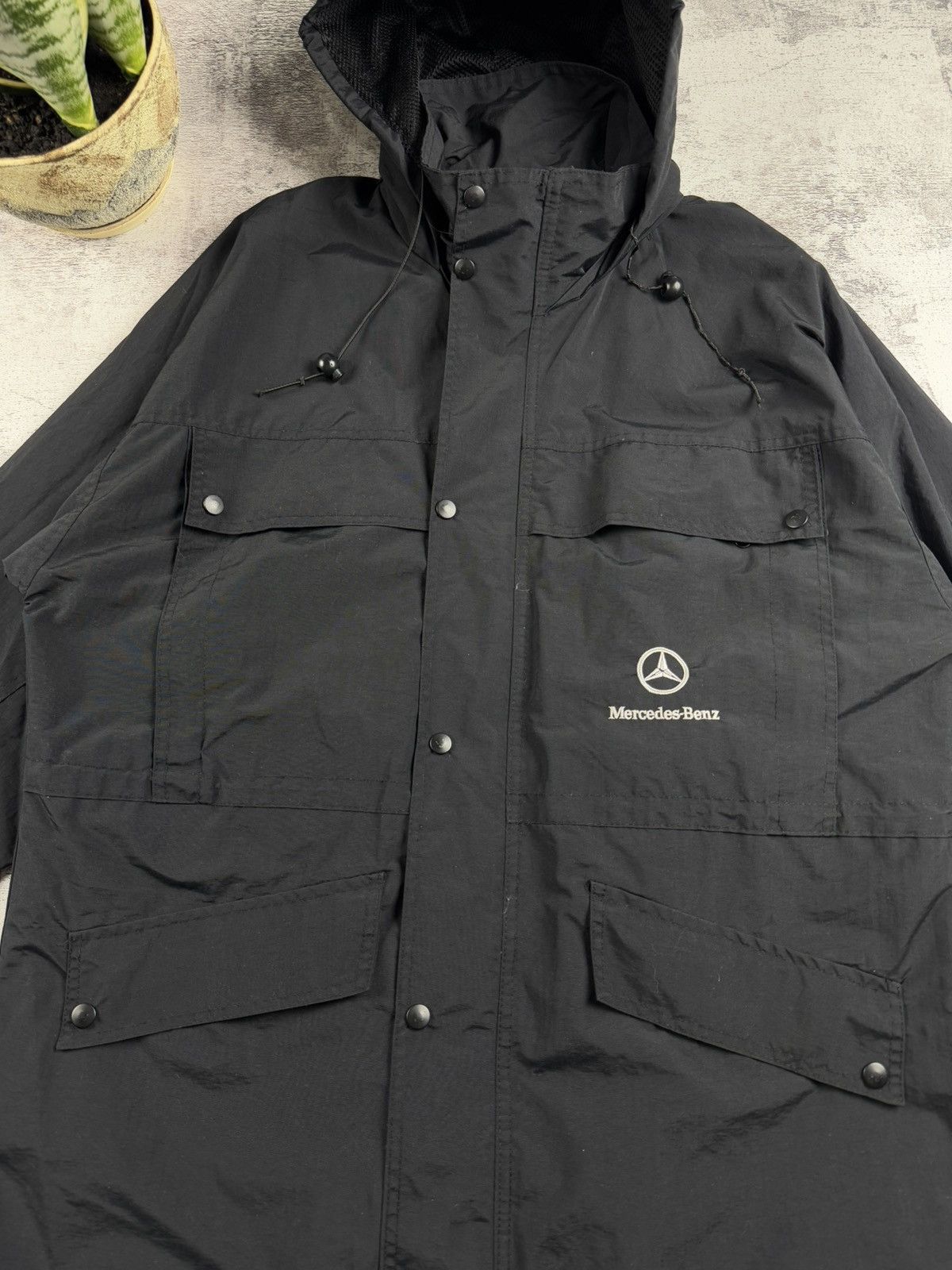 Mercedes-Benz 90S Mercedes Benz Nylon Moto Pocket Windbreaker Light Jacket Size US XL / EU 56 / 4 - 7 Thumbnail
