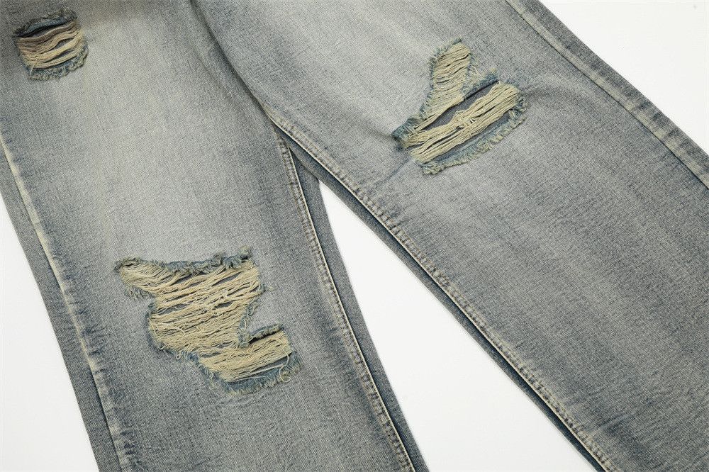 Japanese Brand Men's hip-hop punk gradient washed ripped jeans Size US 32 / EU 48 - 4 Thumbnail