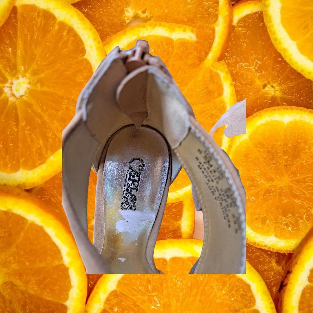 Other Carlos Tan Chunky Heel with Ankle Straps and Front and Back Size US 6.5 / IT 36.5 - 4 Thumbnail