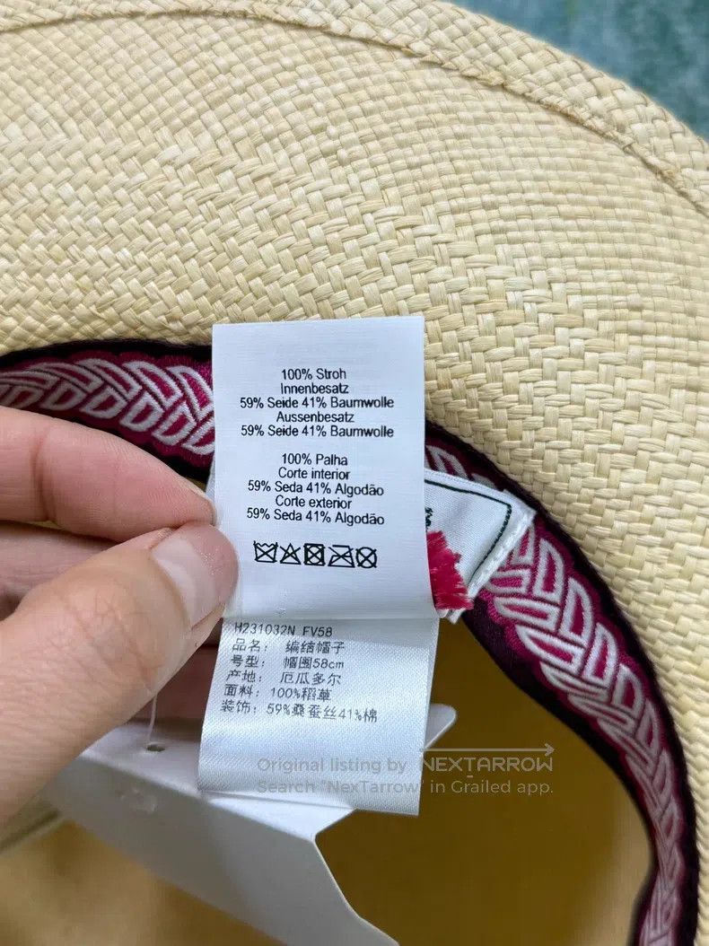 Hermes Hermes size 58 Straw Hat Size ONE SIZE - 6 Thumbnail