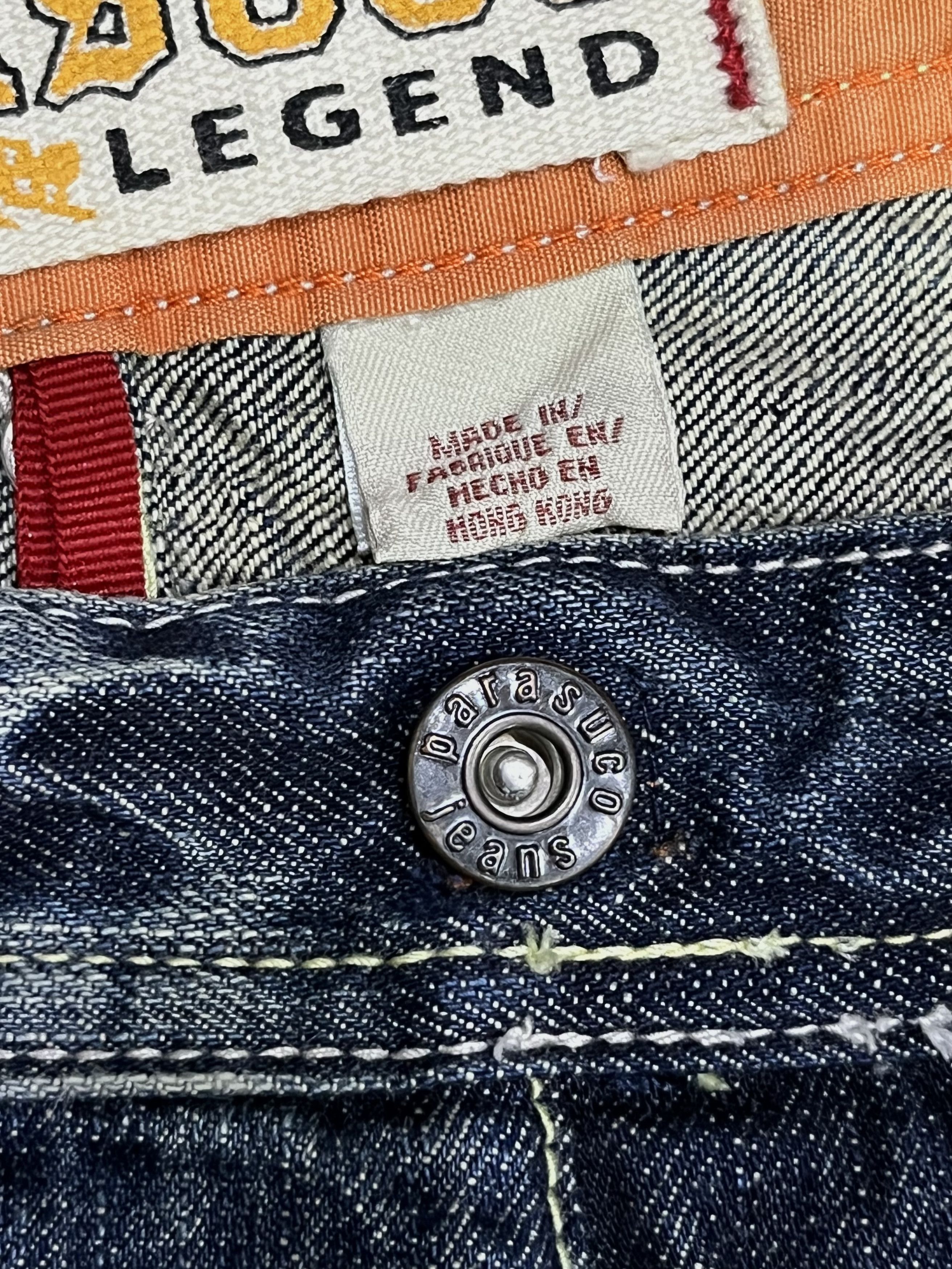 Parasuco PUNK FLARE🔥PARASUCO DENIM LEGEND Distressed Tribal Jeans💥 Size US 33 - 17 Thumbnail