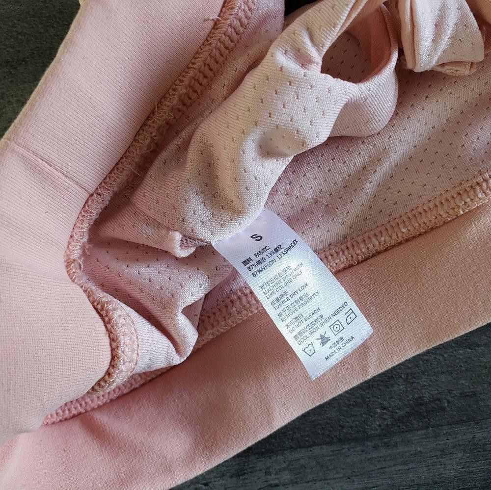 Designer Light Pink Stappy Back Longline Sport Bra Size ONE SIZE - 5 Thumbnail