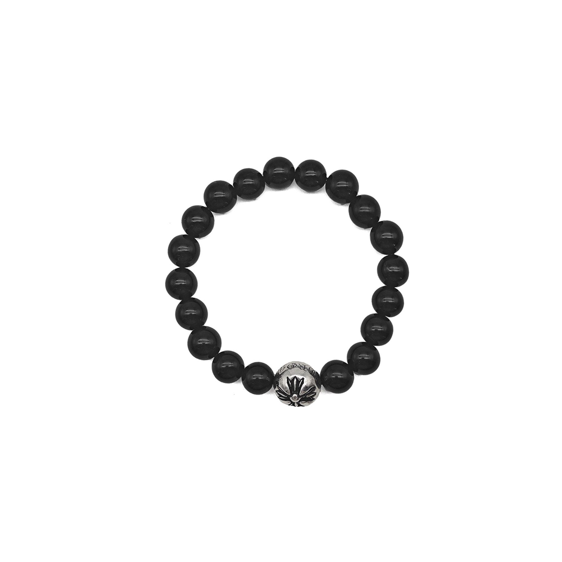 Chrome Hearts Chrome Hearts 10mm Single Silver Bead Cross Bracelet Size ONE SIZE - 1 Thumbnail