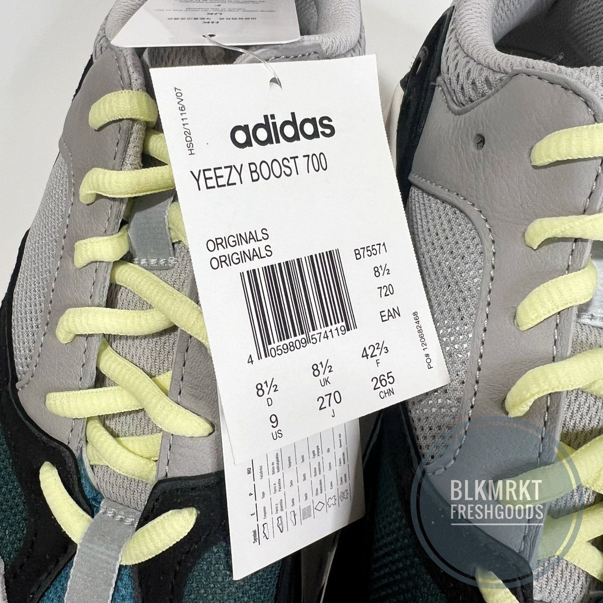 Yeezy adidas Yeezy Boost 700 Wave Runner Solid Grey 9 Size US 9 / EU 42 - 5 Thumbnail