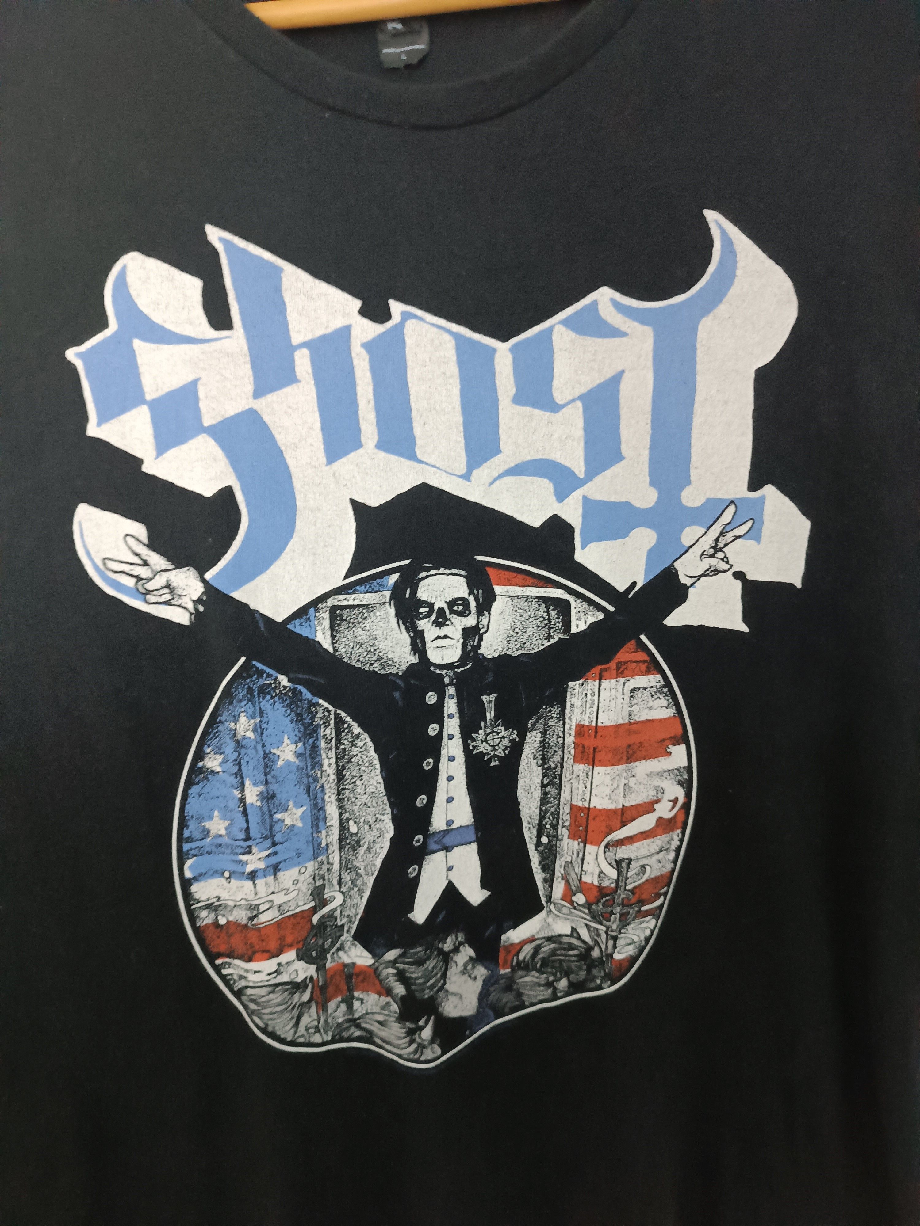 Band Tees VINTAGE GHOST PAPA EMERITUS AMERICAN FLAG TEE METAL ROCK Size US L / EU 52-54 / 3 - 10 Thumbnail