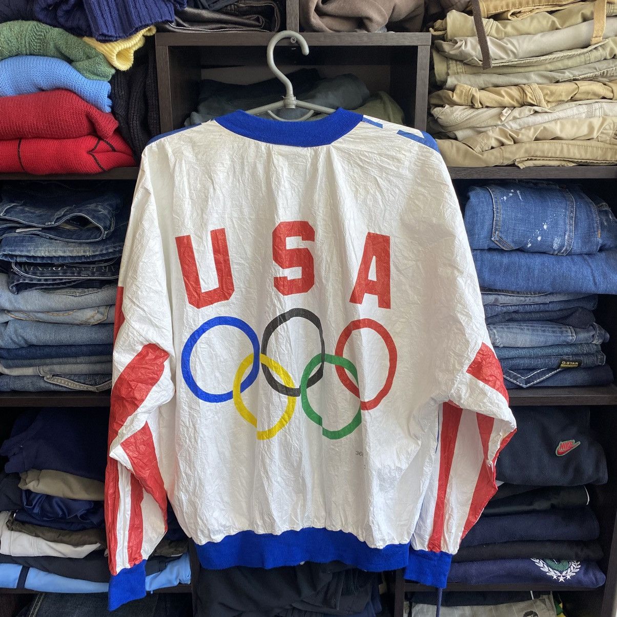 USA Olympics Vintage USA Olympic overprinted graphic rare 1980’s jacket Size US XL / EU 56 / 4 - 2 Thumbnail