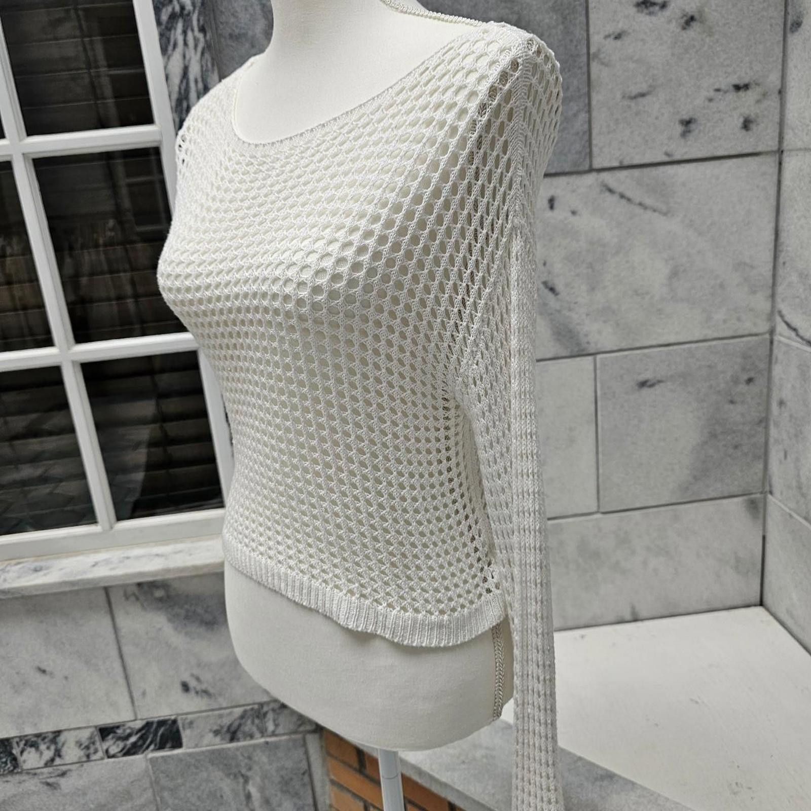 Designer Sincerely Jules for Bandier Women's White Knit Sweater Size S / US 4 / IT 40 - 3 Thumbnail