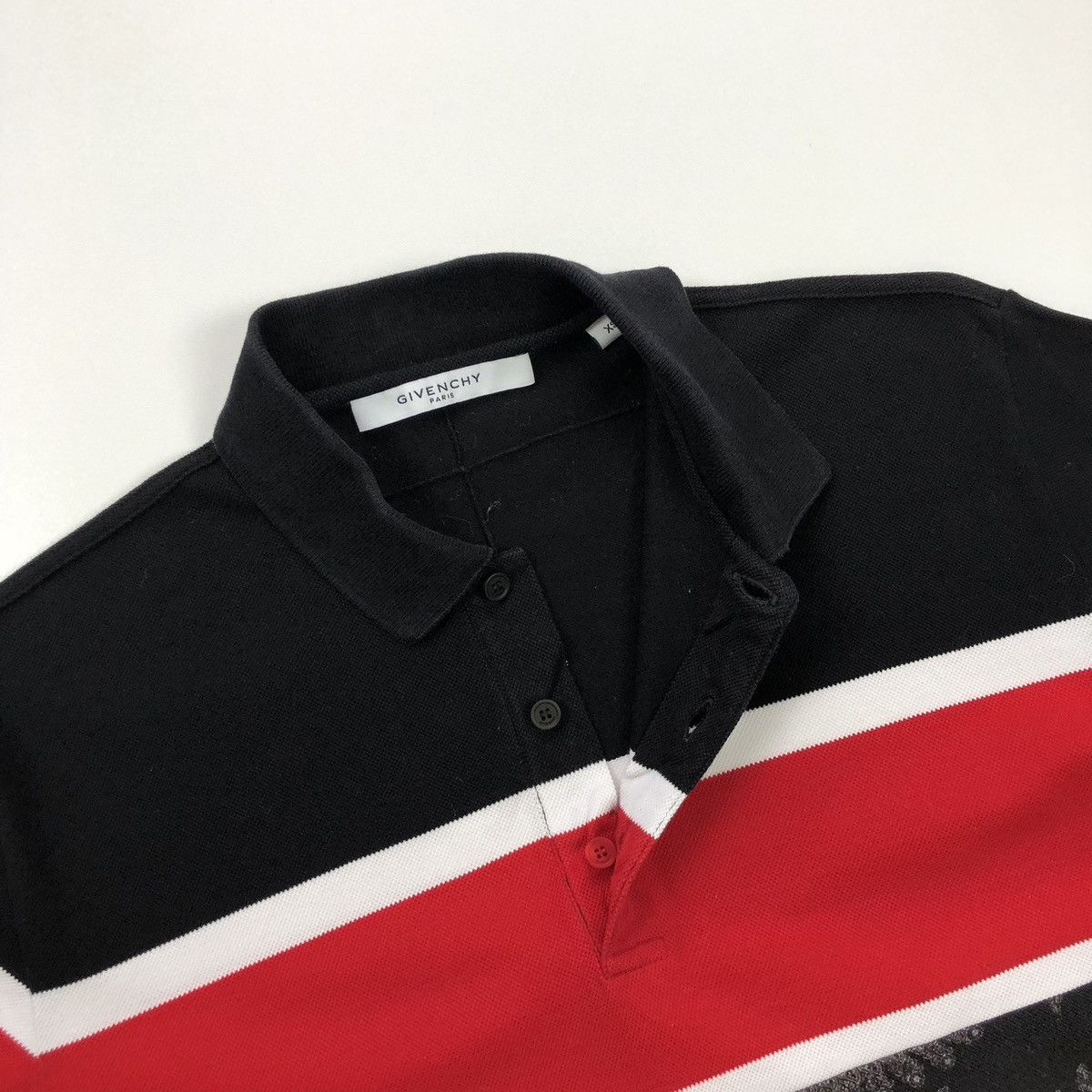 Givenchy Givenchy Paris Paisley Striped Cotton Polo Shirt Multicolor Size US S / EU 44-46 / 1 - 7 Thumbnail