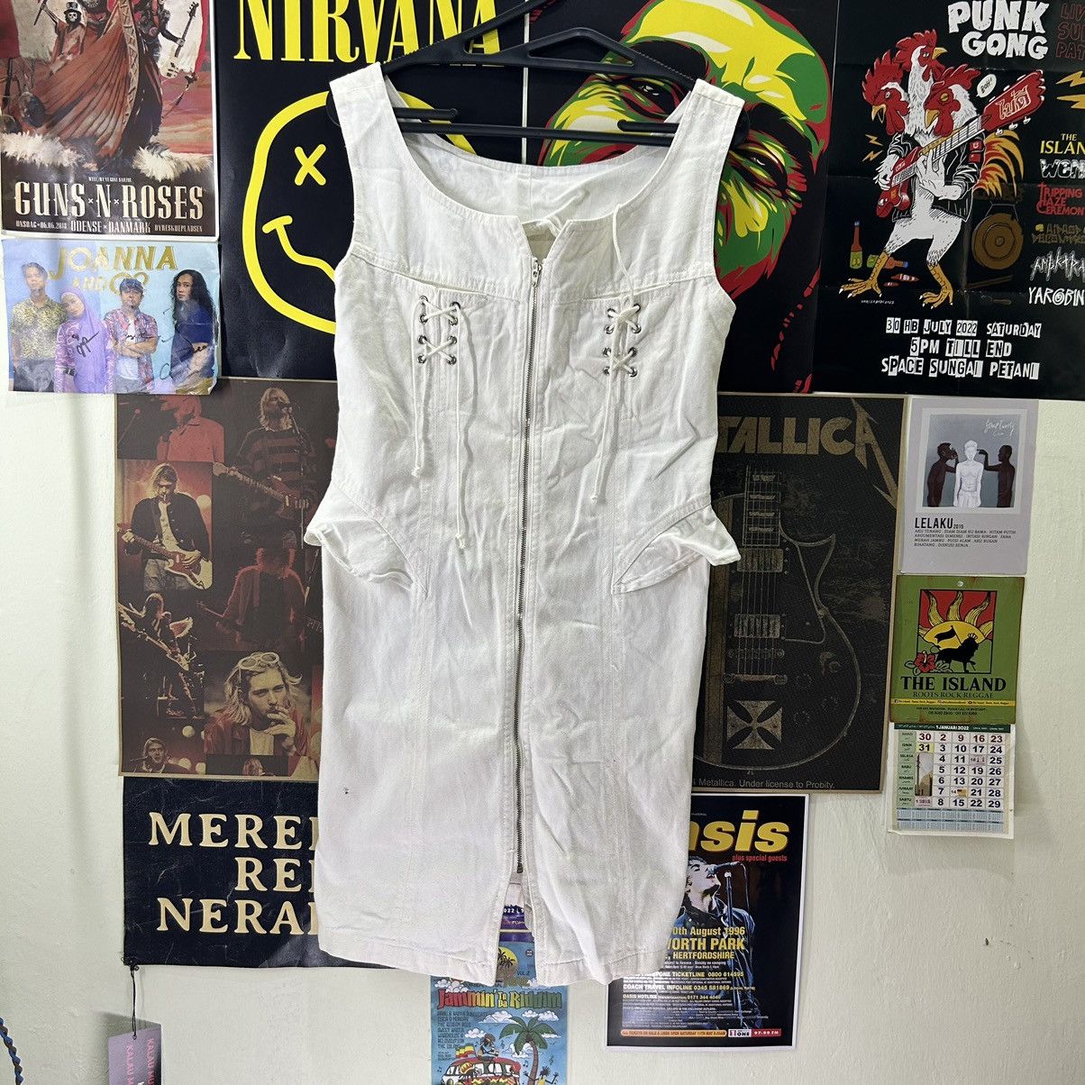 Vintage Vintage Japanese Brand White Dress Size S / US 4 / IT 40 - 1 Thumbnail
