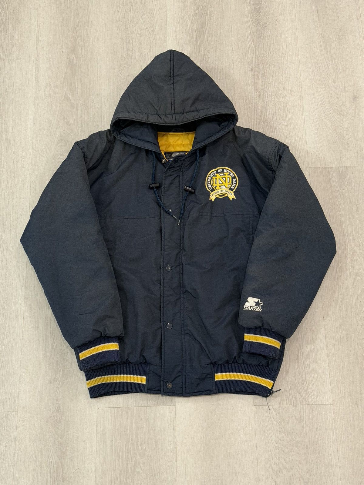 Starter Vintage 90s Notre Dame Fighting Irish Starter Puffer Jacket Size US M / EU 48-50 / 2 - 3 Thumbnail