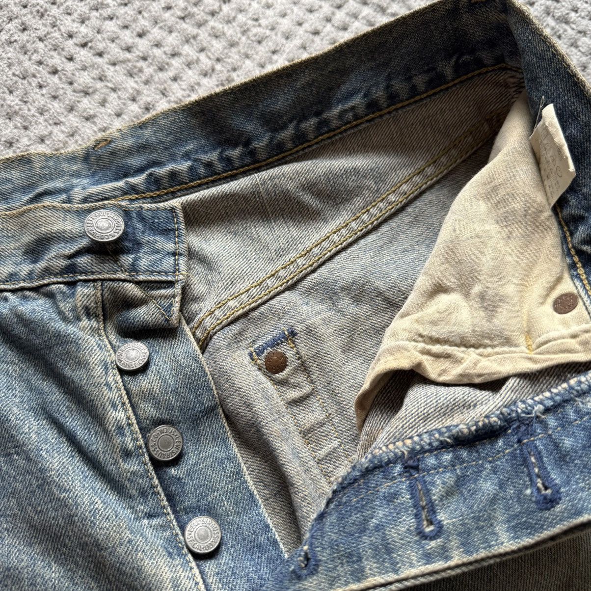 Levi's Vintage Clothing Levis E 503 B-XX 1996 Distressed Selvedge 1970 Aging Denim Size US 32 / EU 48 - 10 Thumbnail