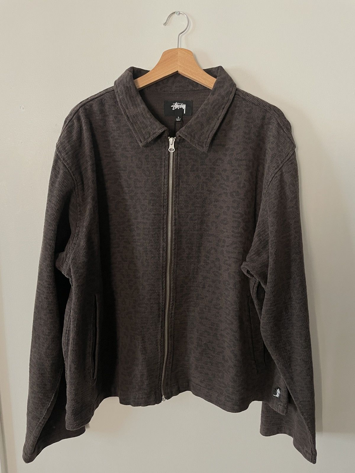 Stussy Leopard Mesh Zip Jacket L - ジャケット/アウター