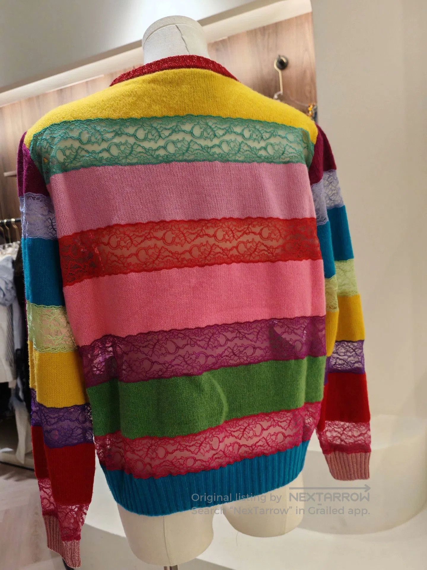 Gucci Gucci Rainbow Cat Embroidery Sweater. Size L / US 10 / IT 46 - 6 Thumbnail