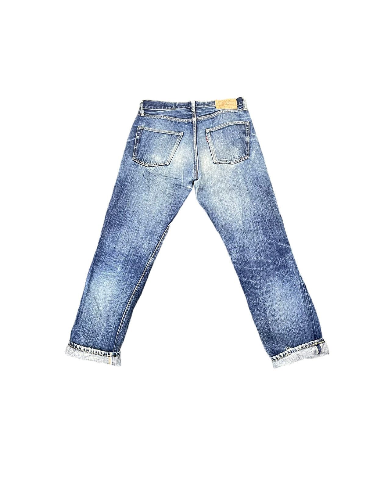 Denime × Vintage Vintage Denime x Shiprs Selvedge Distresed Denim Size US 31 - 8 Thumbnail