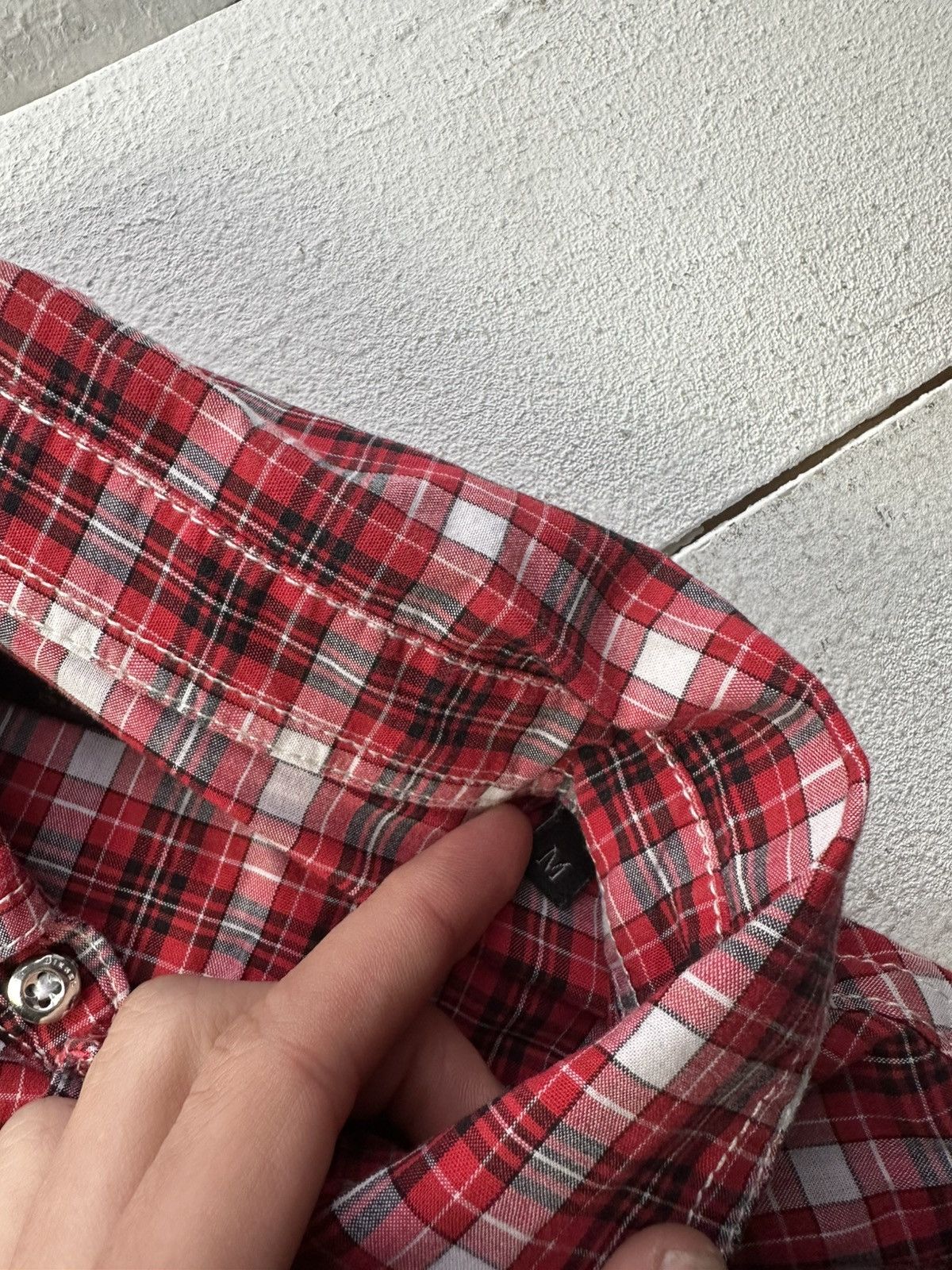 Diesel 🚨VNTG Diesel Avant-garde Shirt very rare RED CHECK BLACK Size US M / EU 48-50 / 2 - 8 Thumbnail