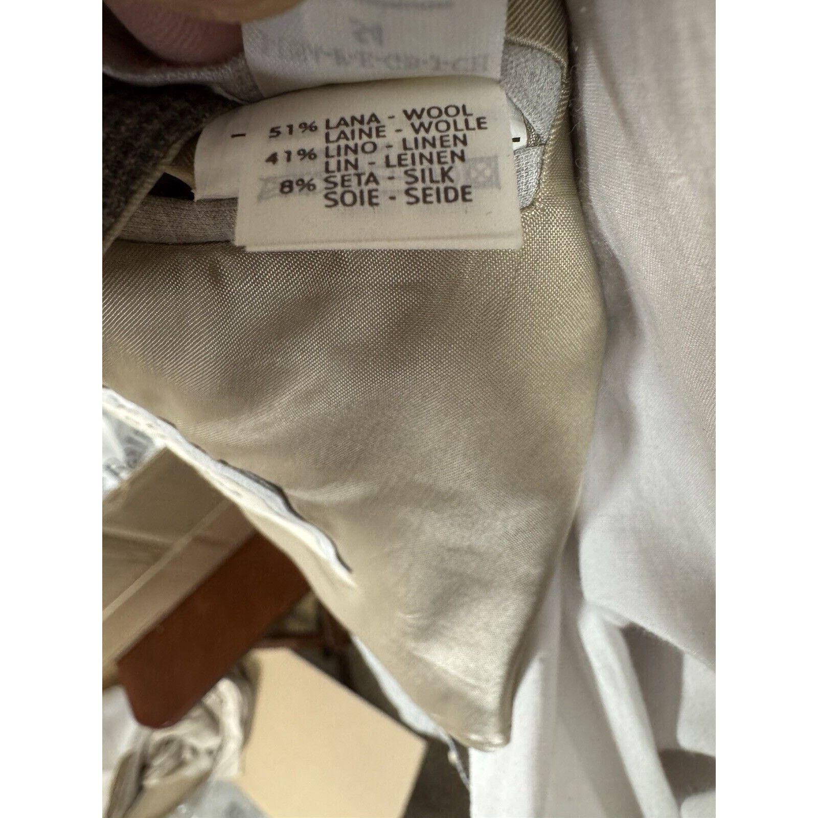 Brunello Cucinelli Brunello Cucinelli Prince Of Wales Taupe Sportcoat IT 54/ 44 Size 44R - 7 Thumbnail