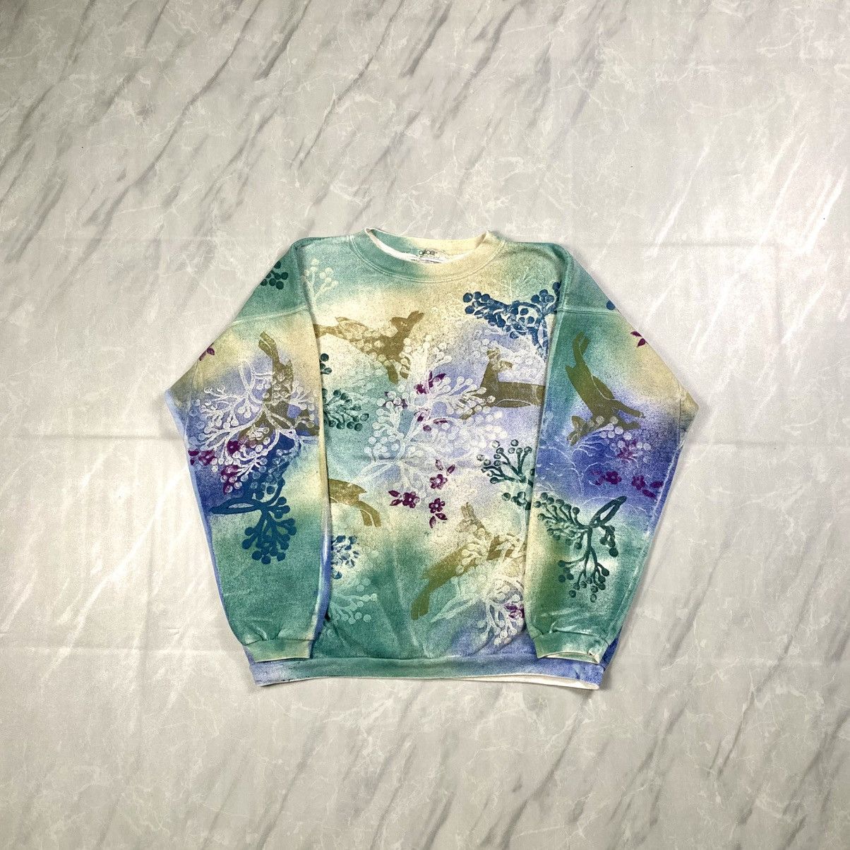 Cherokee Vintage 90s Abstract Floral Arts Fullprint Crewneck Size US M / EU 48-50 / 2 - 1 Thumbnail