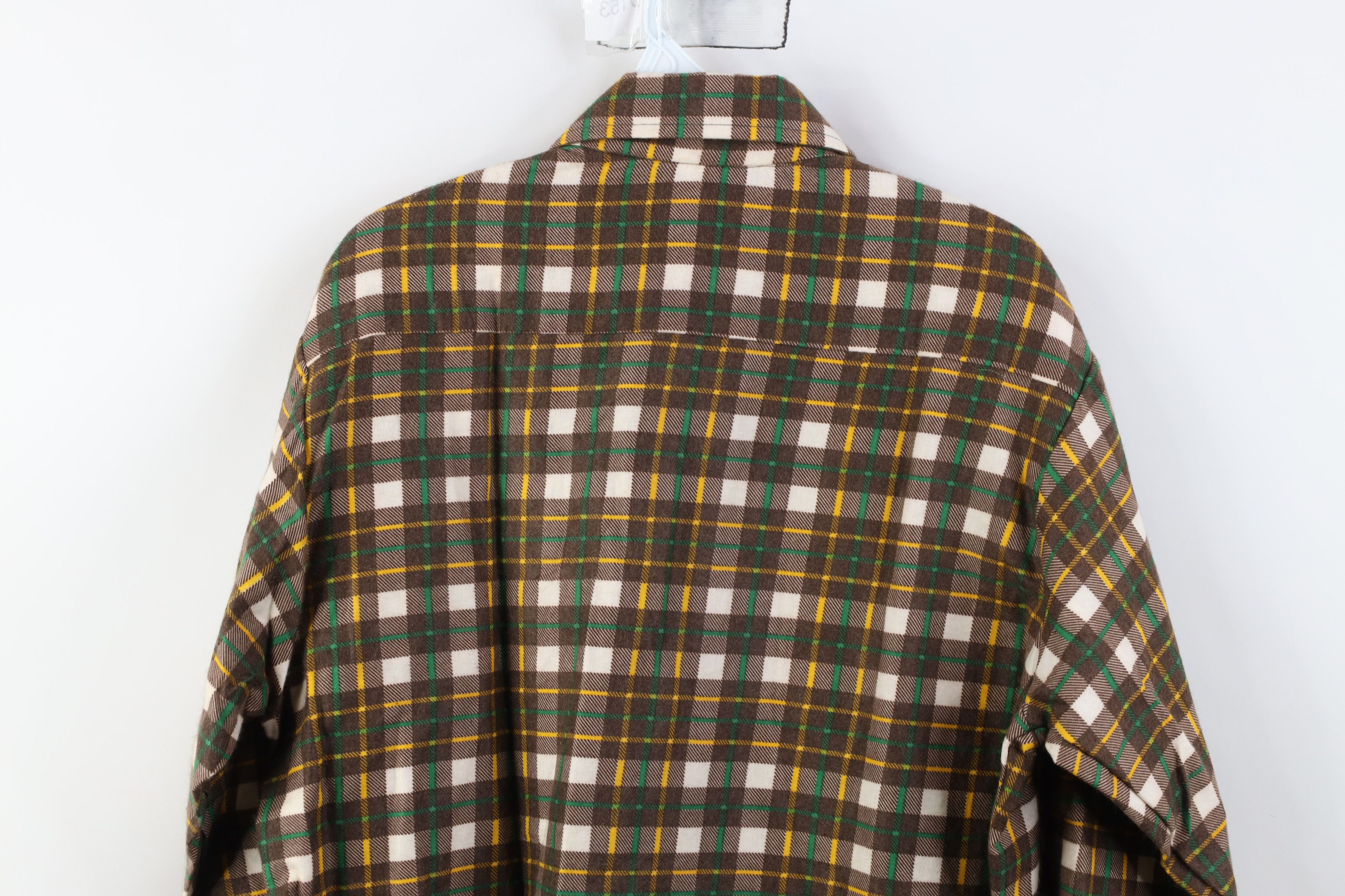 Vintage Deadstock Vintage 70s Flannel Board Button Shirt Plaid Size US M / EU 48-50 / 2 - 8 Thumbnail