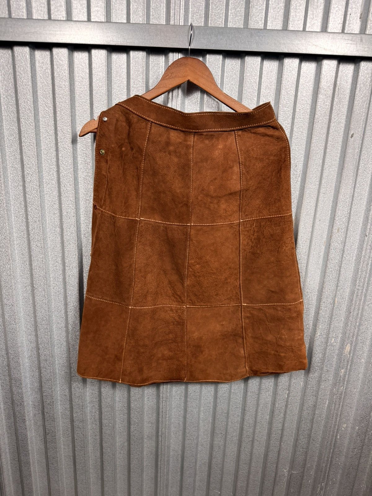 Other Vintage Tan Womens Long Brown Patched Western Skirt Size 26" / US 2 / IT 38 - 5 Thumbnail