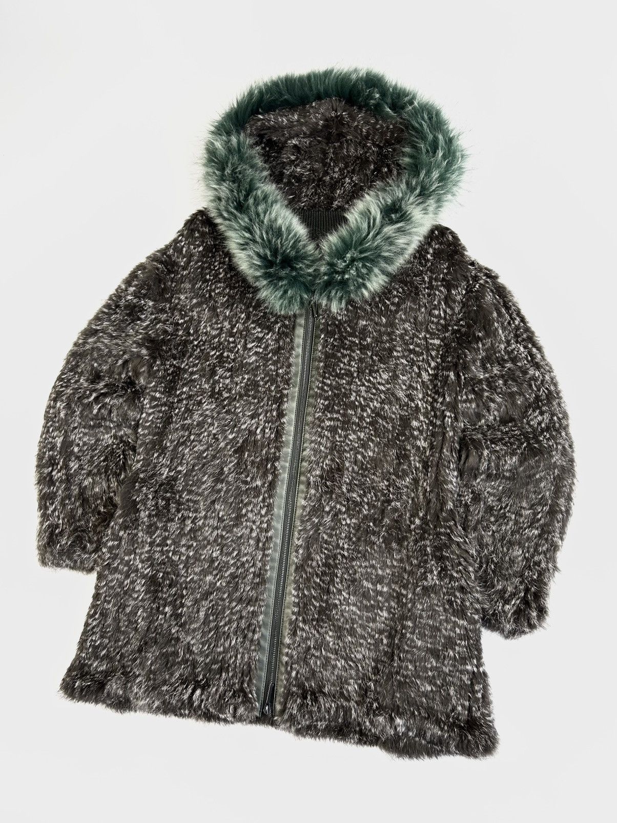 TWINSET × Vintage rare Twin Set Simona Barbieri Fur Cardi Coat Avant Garde Size M / US 6-8 / IT 42-44 - 2 Thumbnail