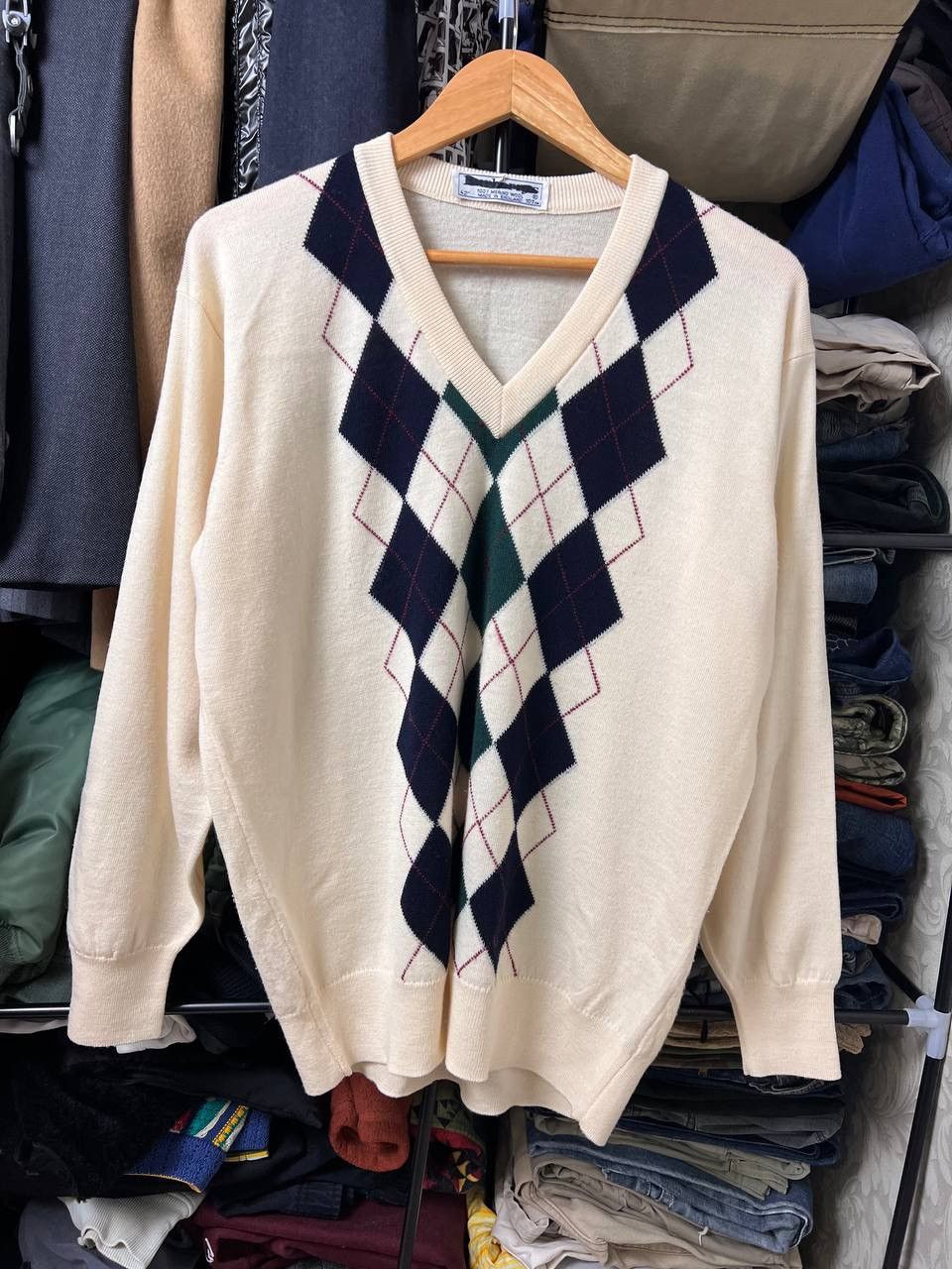 Burberry × Vintage Vintage Burberry merino wool sweater knit Size US L / EU 52-54 / 3 - 7 Thumbnail