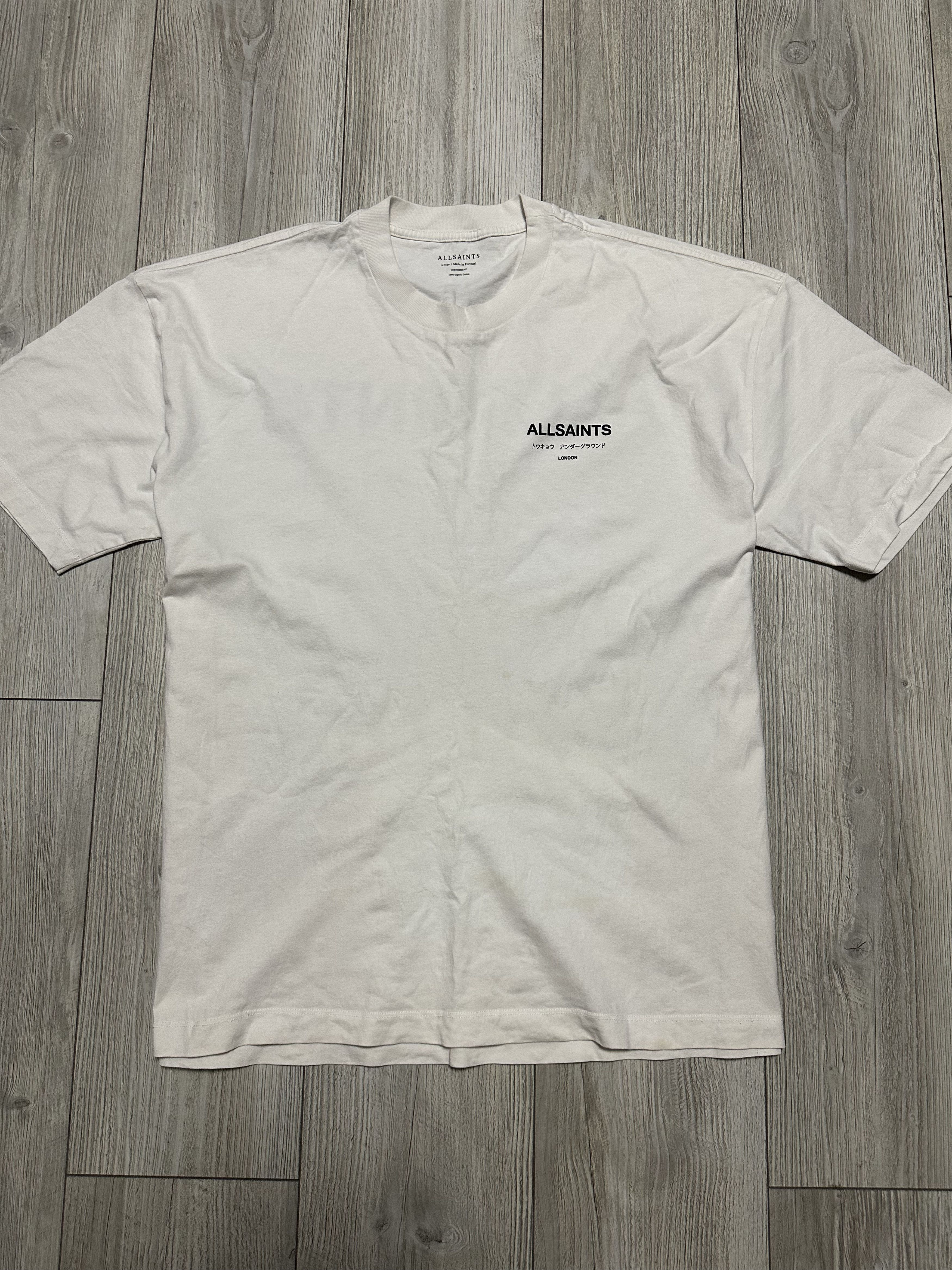 Allsaints AllSaints London Underground Crew White Big Logo T-shirt Size US L / EU 52-54 / 3 - 7 Thumbnail