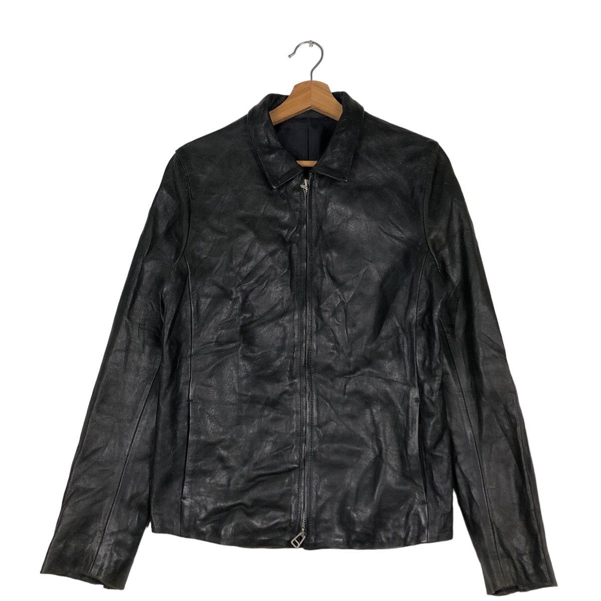 Japanese Brand 🔥Vintage Soft Leather Biker Jacket Kuro Issey Miyake Japan Size US M / EU 48-50 / 2 - 1 Thumbnail