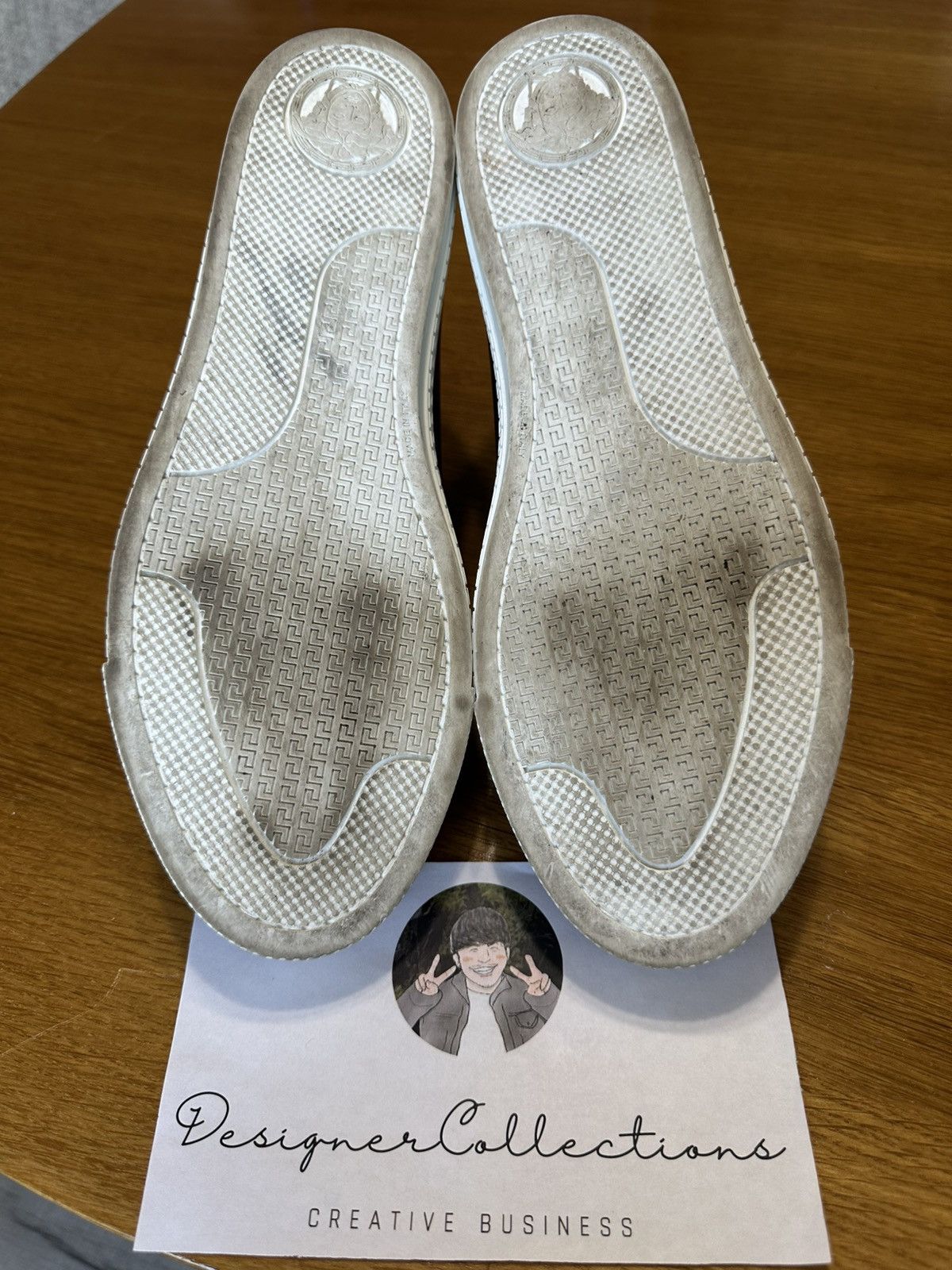 Versace VERSACE White Leather Palazzo Medusa Slip On Sneakers Size US 7.5 / EU 40-41 - 6 Thumbnail