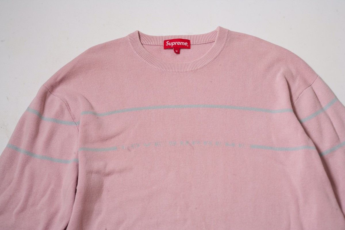 Supreme supreme logo pink sweater Size US M / EU 48-50 / 2 - 3 Thumbnail