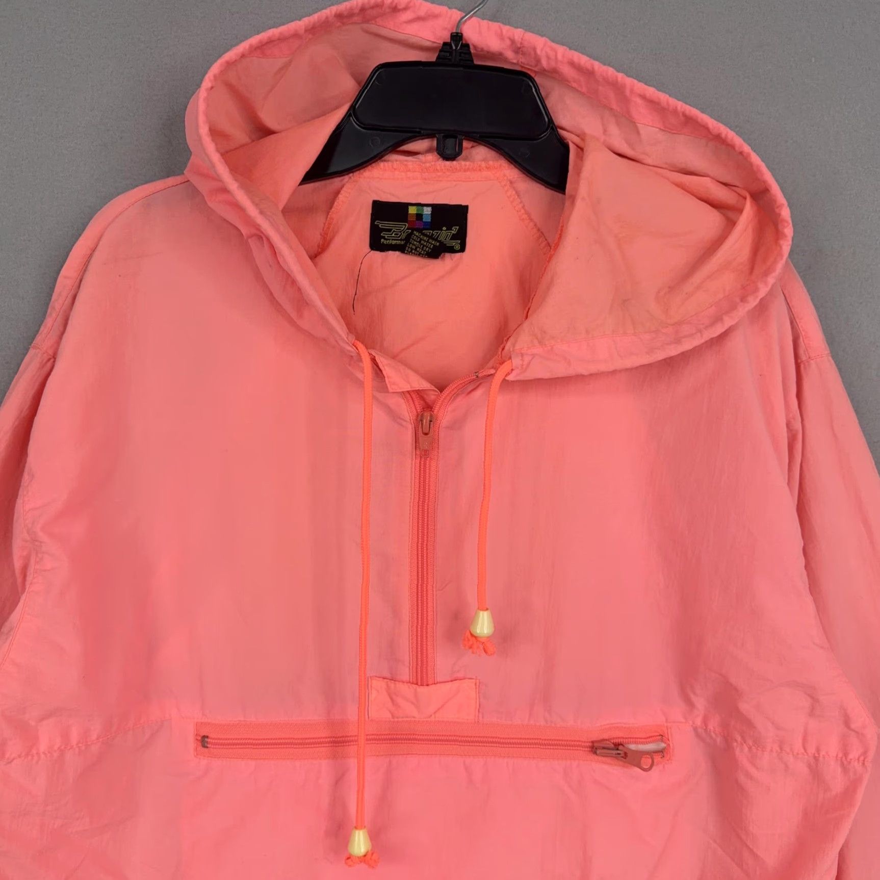 Vintage VINTAGE Breezin Windbreaker Jacket Mens S Pink Hooded 80s 90s Nylon Lightweight Zip Front Pocket Logo Breezin Theme Outdoor Size US S / EU 44-46 / 1 - 2 Thumbnail