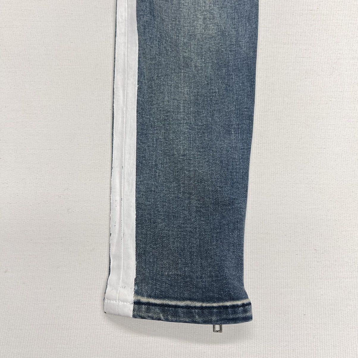 Pacsun Pacsun Jeans Blue Stacked Skinny Drawstring Zip Stripe Size US 30 / EU 46 - 15 Thumbnail