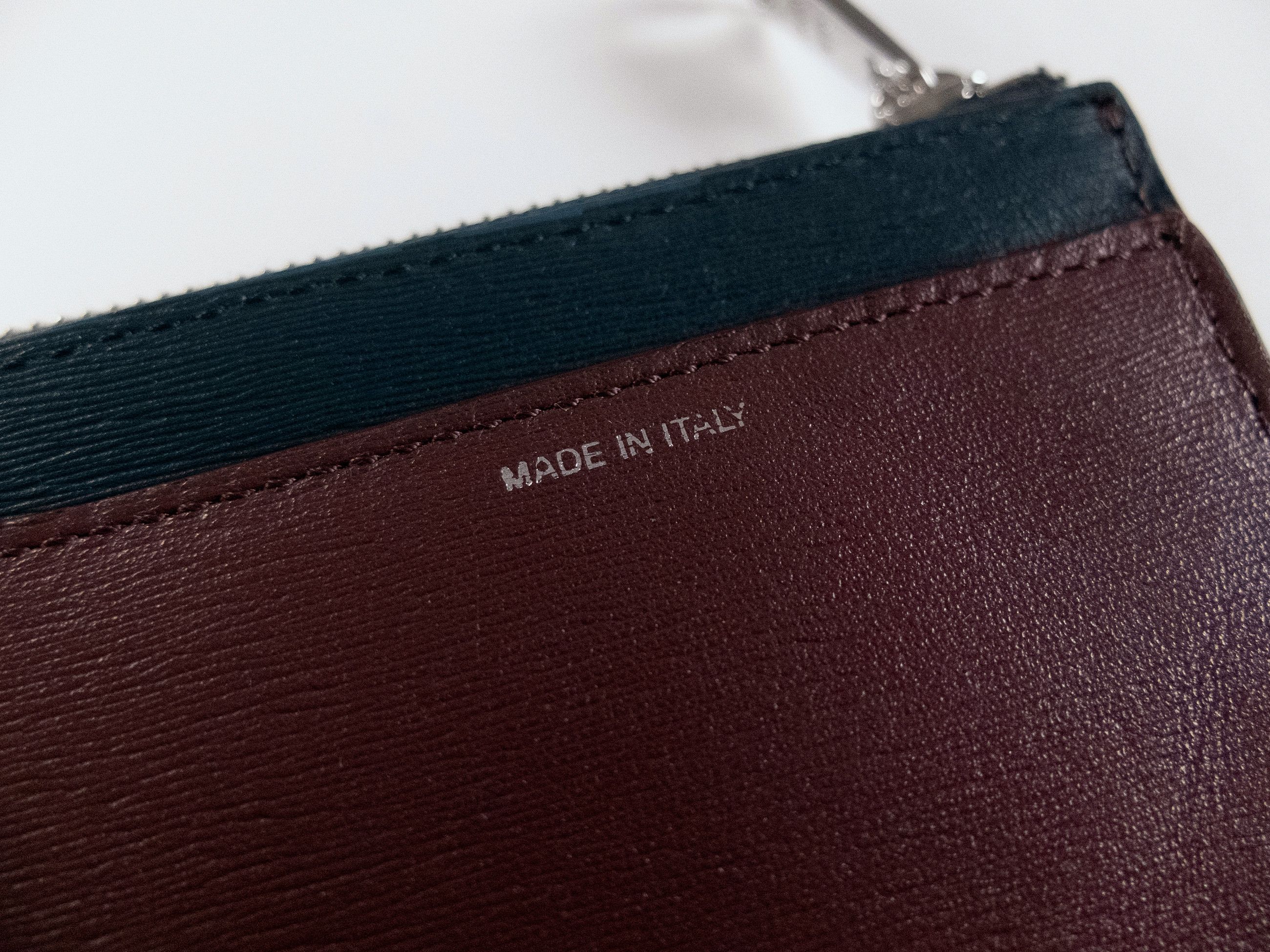 Paul Smith PAUL SMITH burgundy & petrol blue zip leather card holder q Size ONE SIZE - 2 Thumbnail