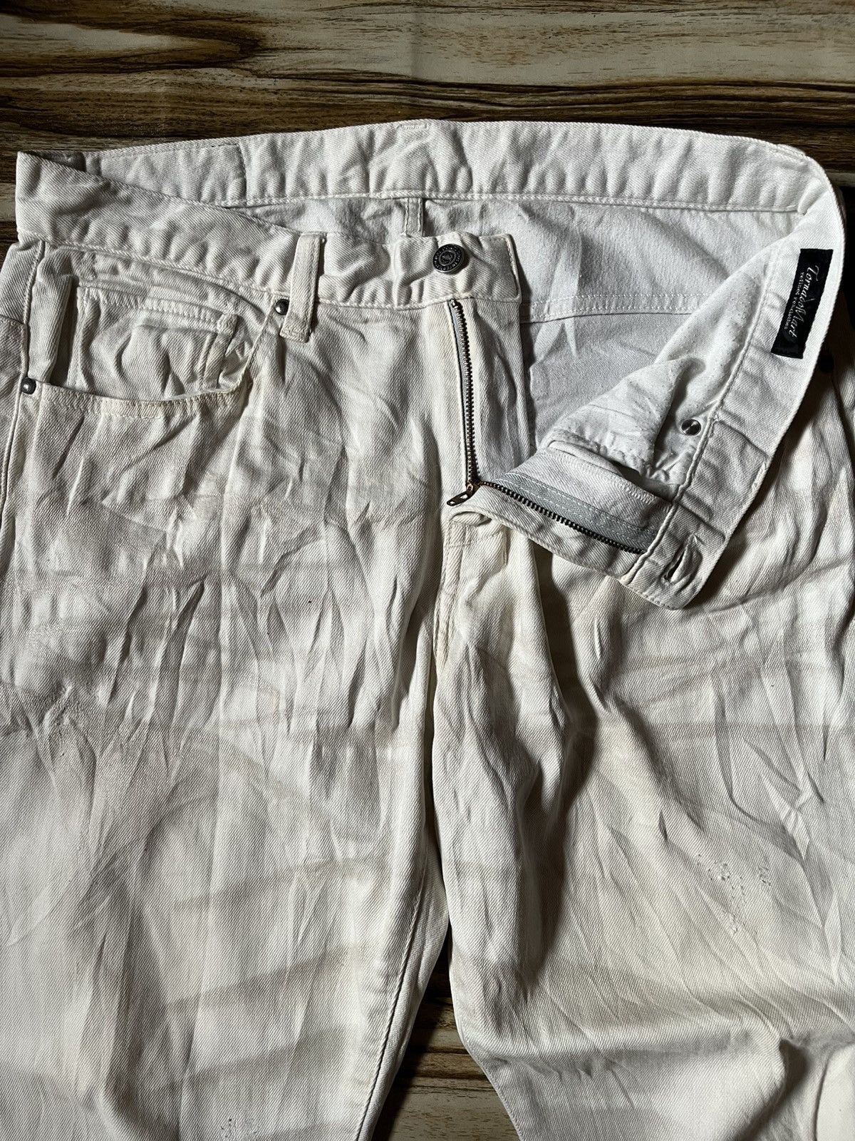 Japanese Brand Y2K Luster Clawmark White Jeans Dior Inspired Size US 34 / EU 50 - 9 Thumbnail