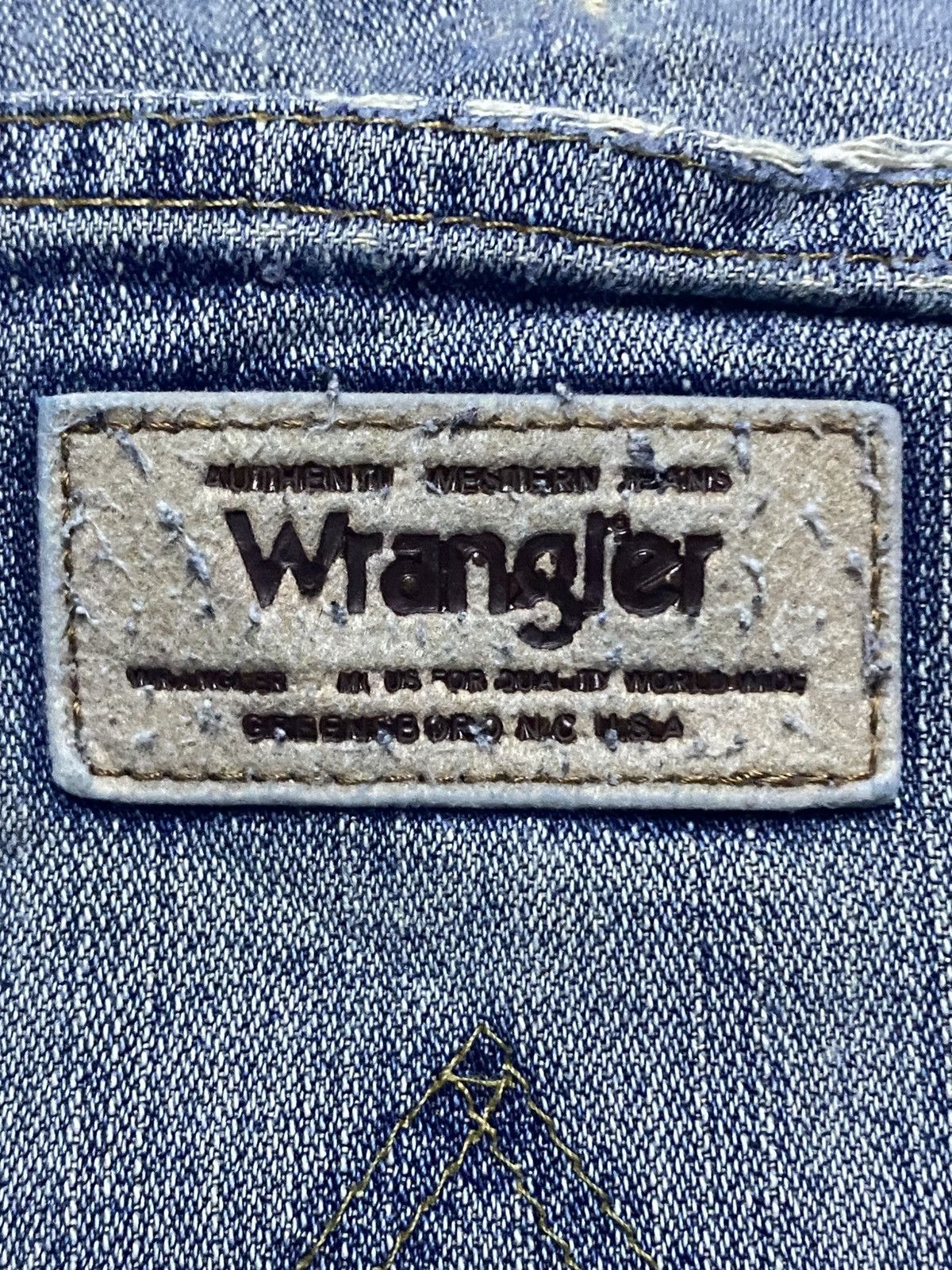 Wrangler Vintage Wrangler Faded Mud Wash Distressed Straight Jeans Size US 32 / EU 48 - 15 Thumbnail