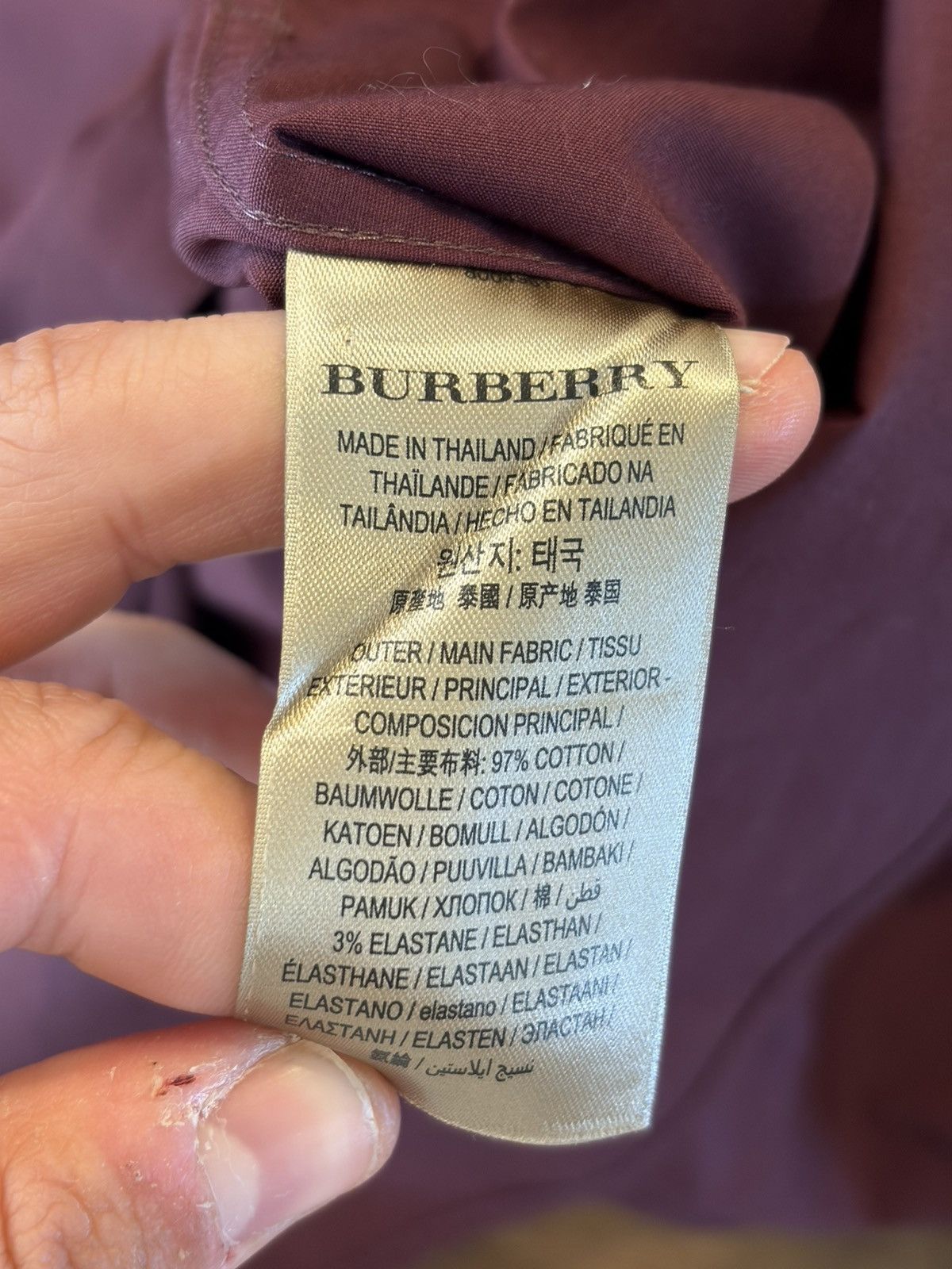 Burberry Burberry Button Down in Maroon/Burgundy Size M Size US M / EU 48-50 / 2 - 5 Thumbnail