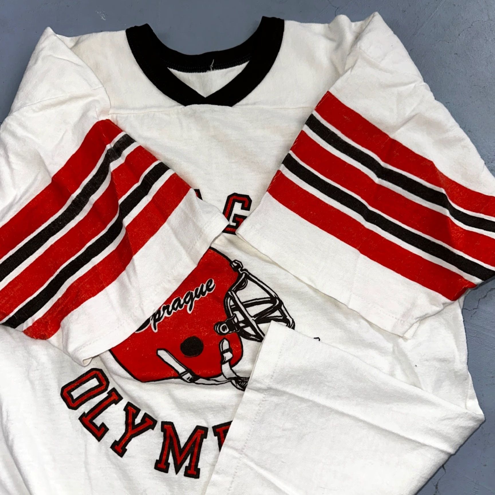 Champion VINTAGE Champion Sprague Olympians T Shirt Football Jersey Salem Keizer Oregon 80s White M Mens Short Sleeve Crew Neck Graphic Print Size US M / EU 48-50 / 2 - 6 Thumbnail