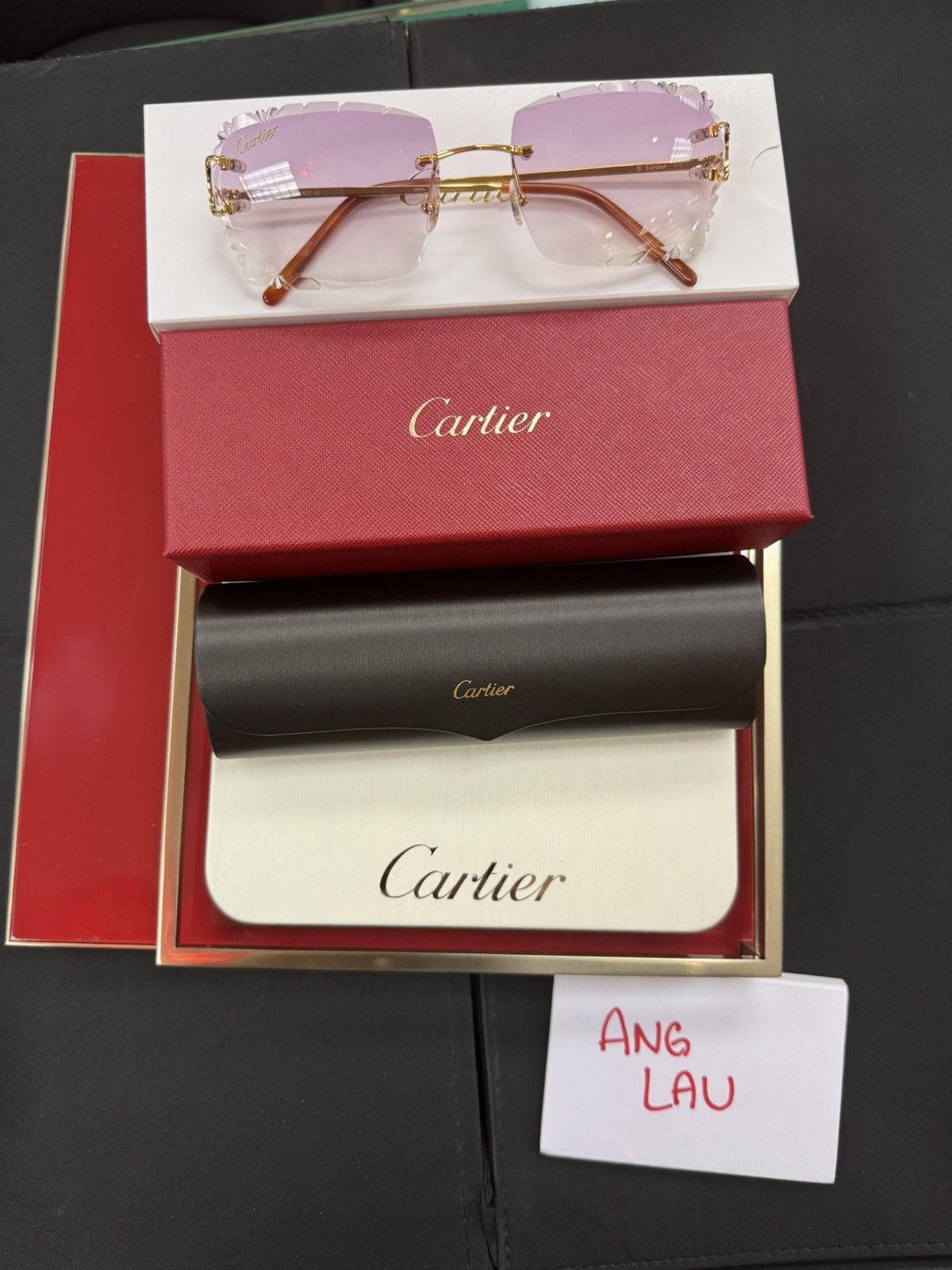 Cartier Cartier Gold Big C with Custom Diamond Cut Lenses Size ONE SIZE - 1 Thumbnail