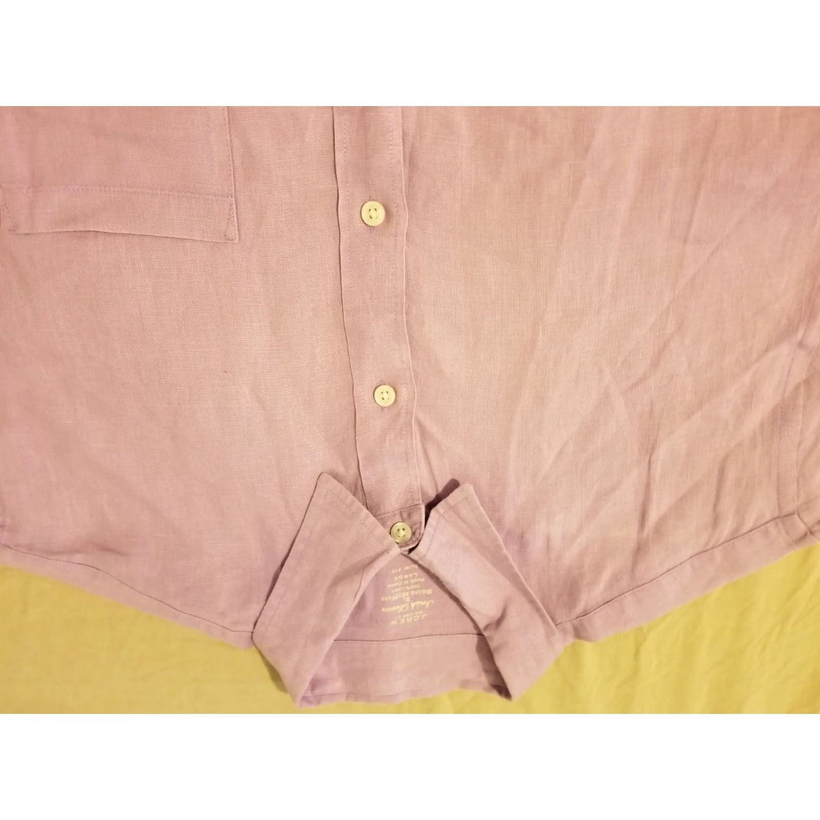J.Crew J. Crew Mens L Large Slim Purple Button Dress Shirt Size 42R - 2 Thumbnail