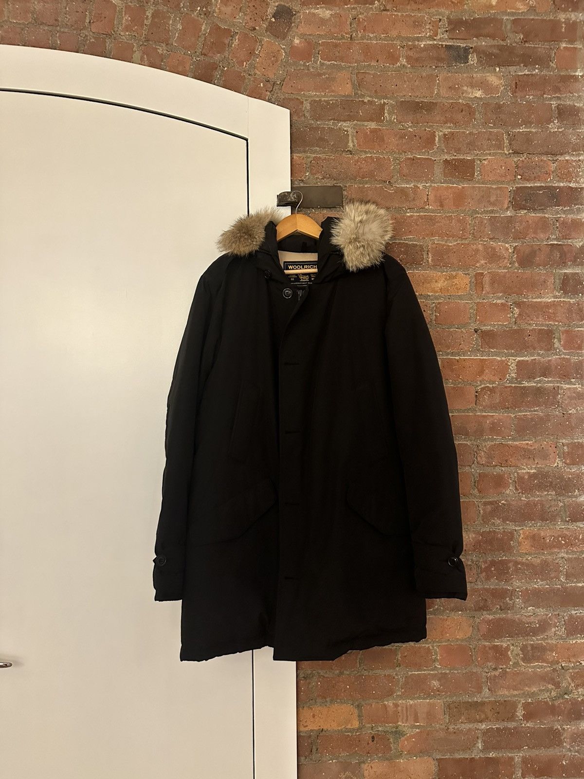 Woolrich Woolen Mills Black Woolrich parka with detachable fur hood Size US L / EU 52-54 / 3 - 1 Thumbnail