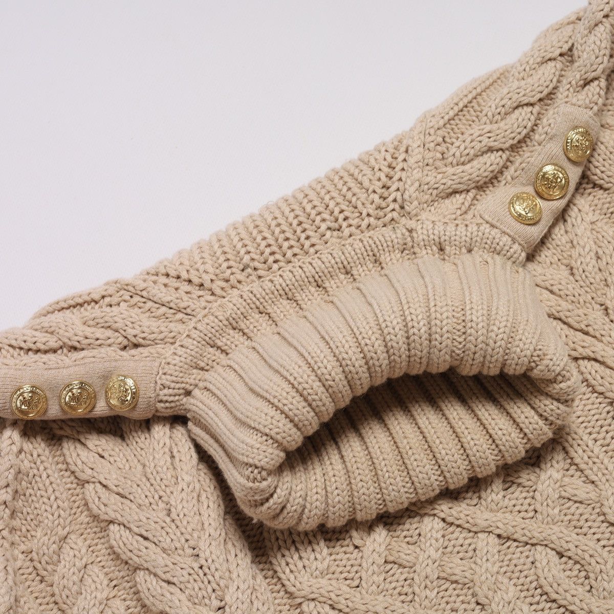 Other Holland Cooper Greenwich Cable Knit Jumper Sweater Beige Size M / US 6-8 / IT 42-44 - 10 Thumbnail
