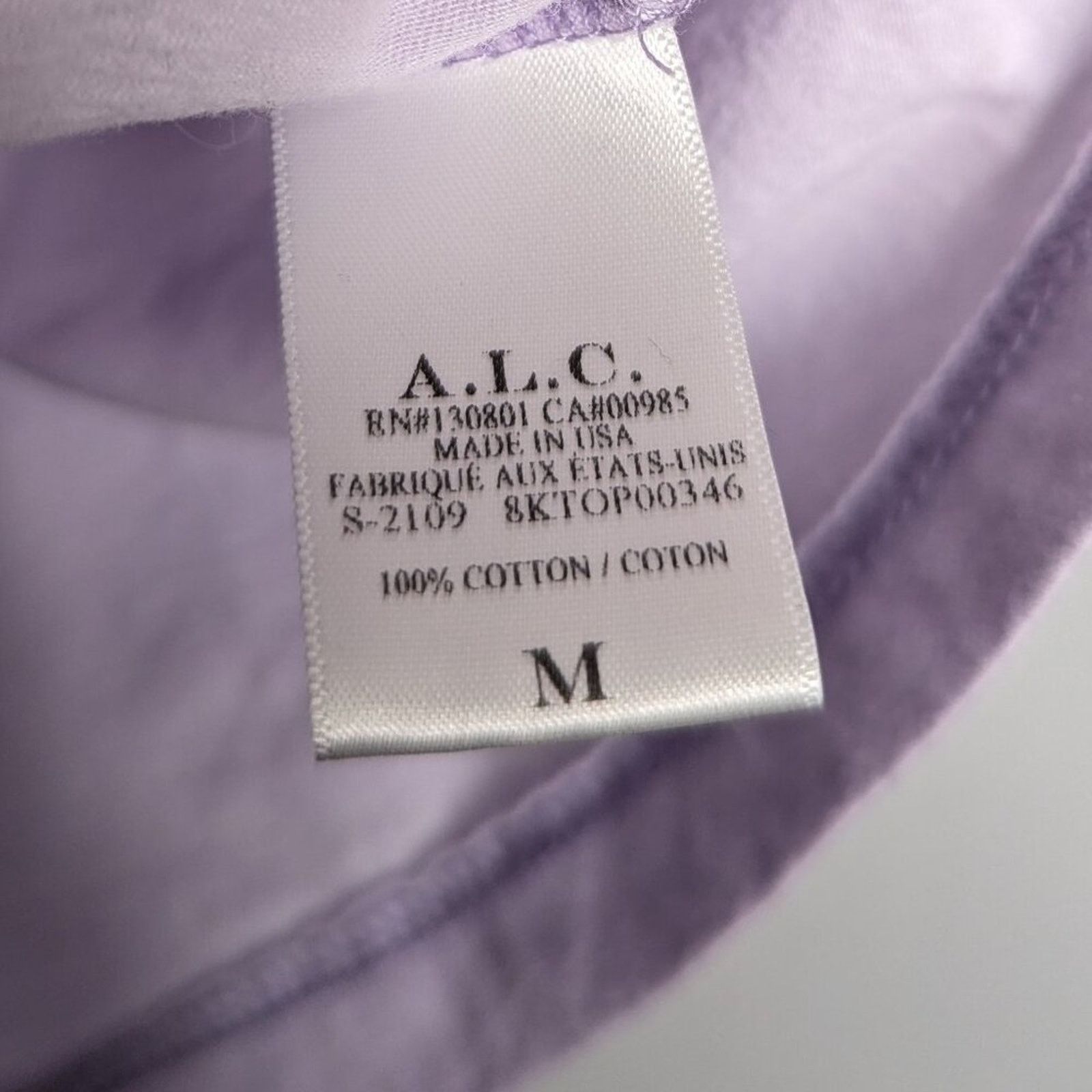 A.L.C. A.L.C. Lavender Karlie Puff Shoulder 3/4 Sleeve T-Shirt Crew Size M / US 6-8 / IT 42-44 - 6 Thumbnail